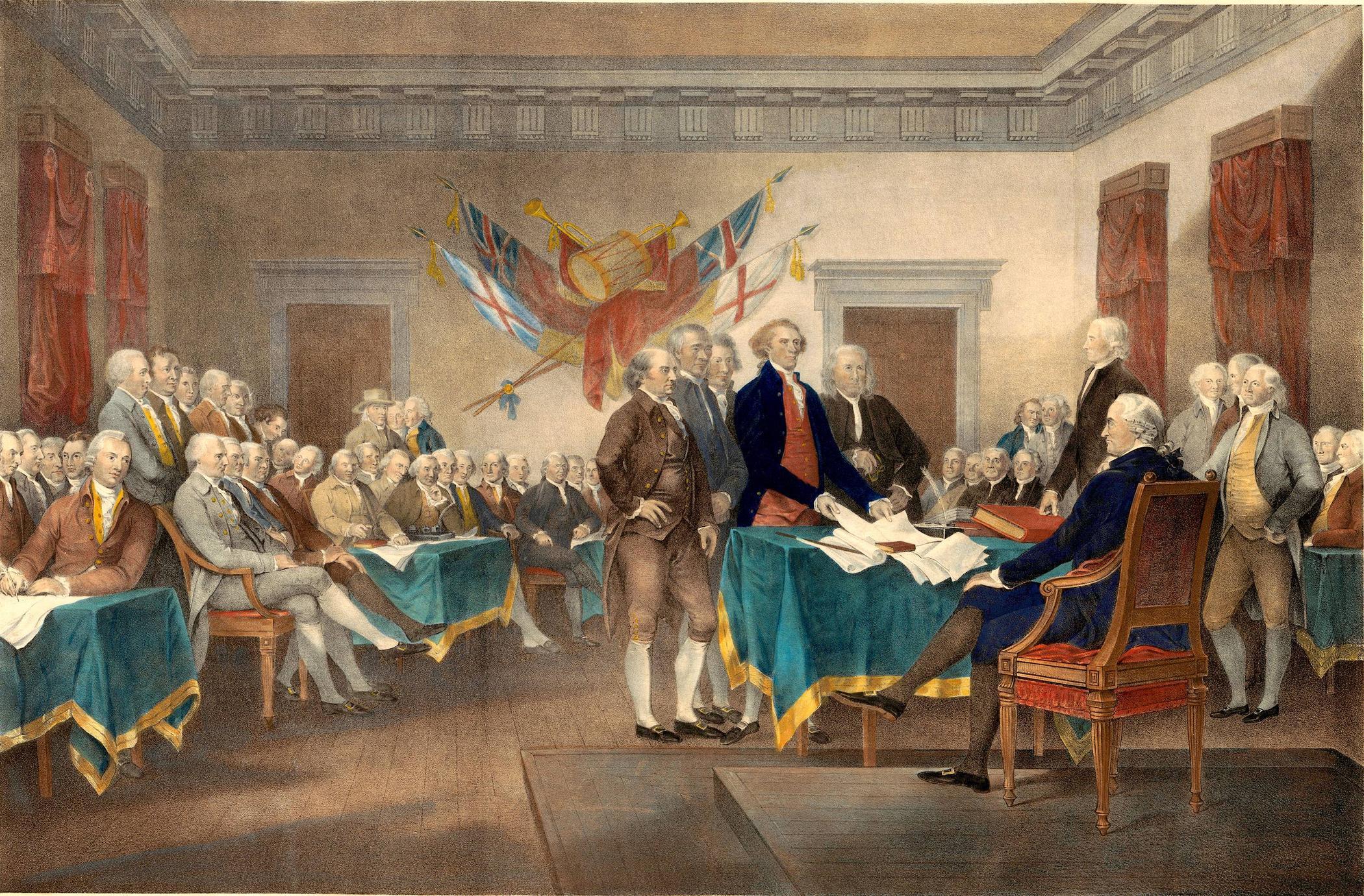 signing of the declaration of independence wallpaper