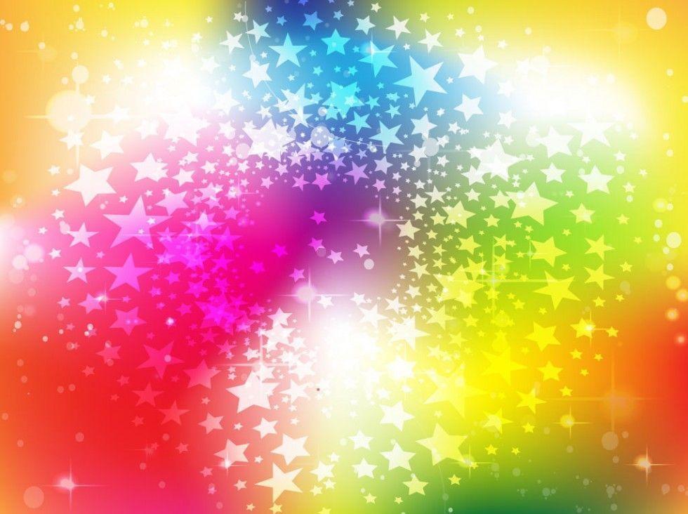 best freevector bright rainbow stars background 980×732