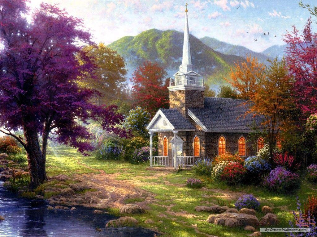 Free Wallpaper Nature wallpaper Kinkade wallpaper