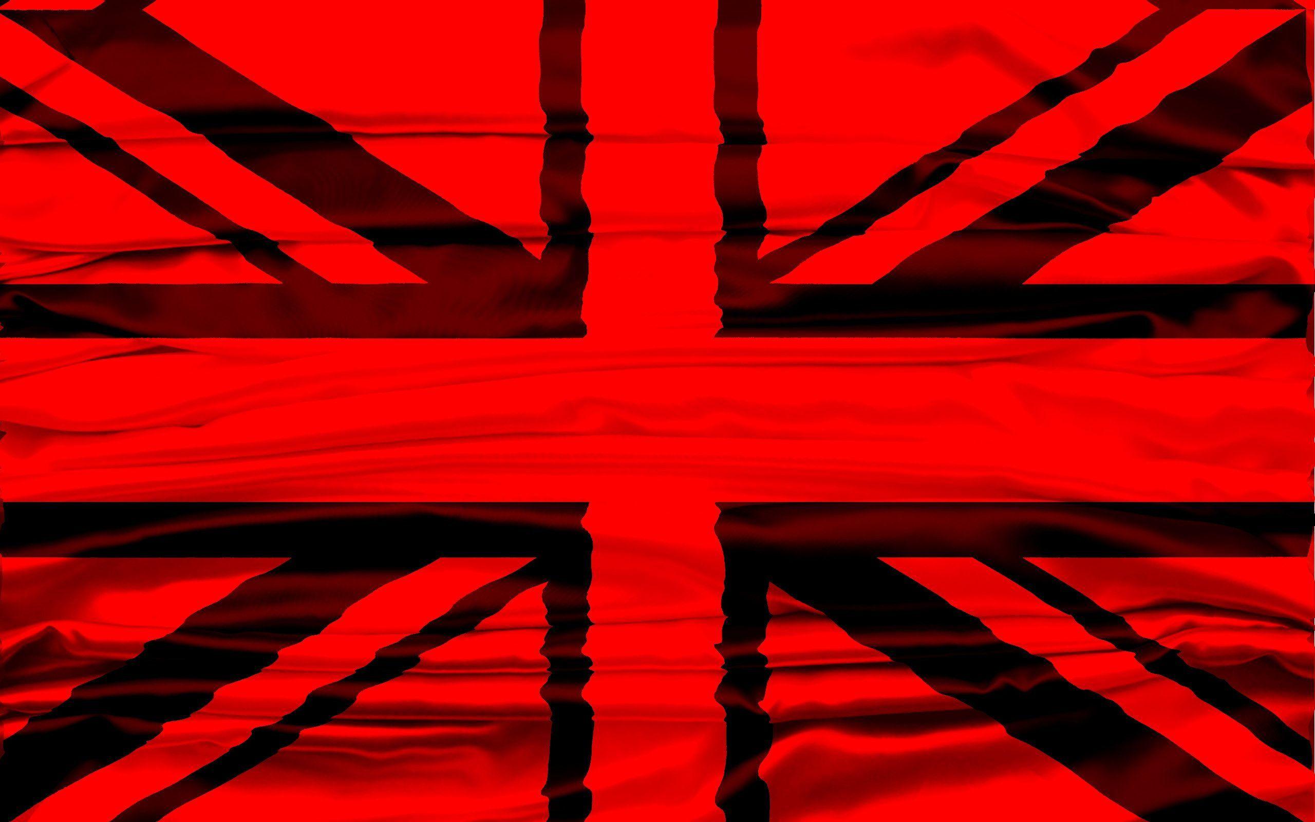 Wallpaper Union Jack. Red and Black Wallpaper