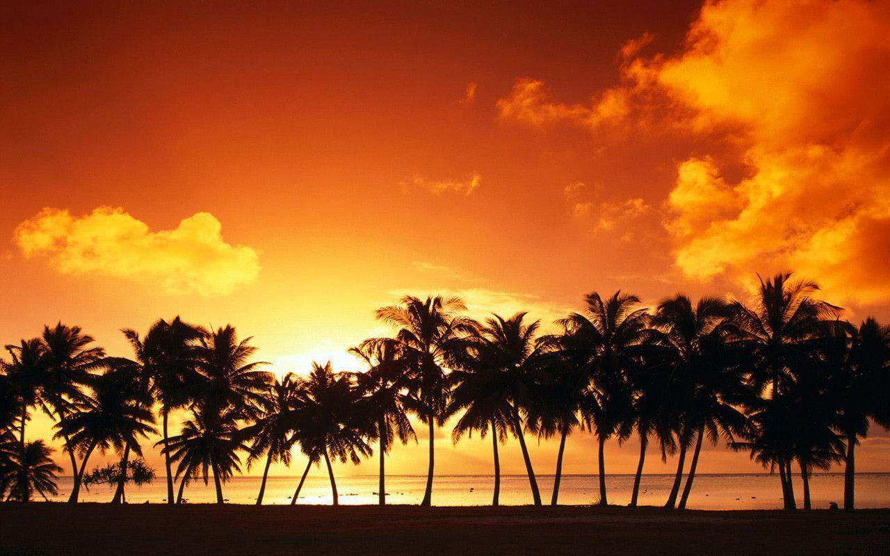 Beautiful Beaches In The World At Sunset Background 1 HD