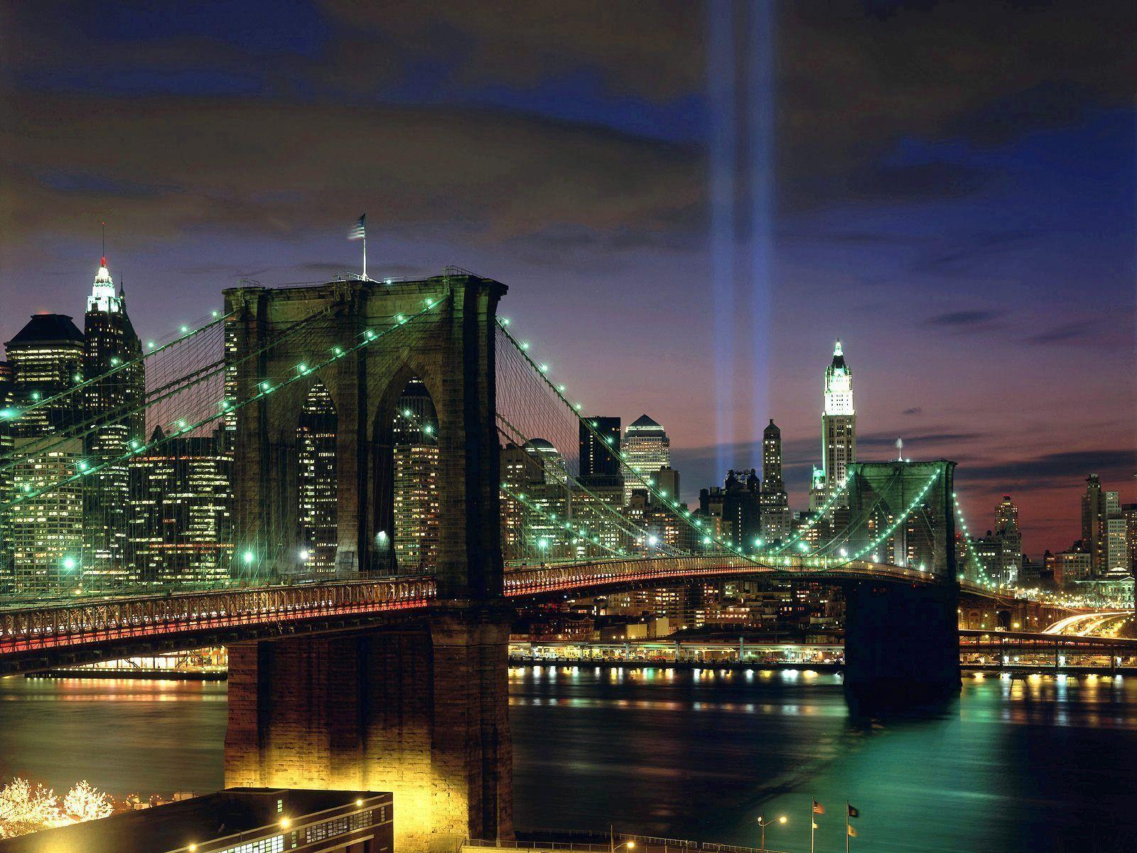 Travel & World, Lovable Tribute in Light New York City Wallpaper