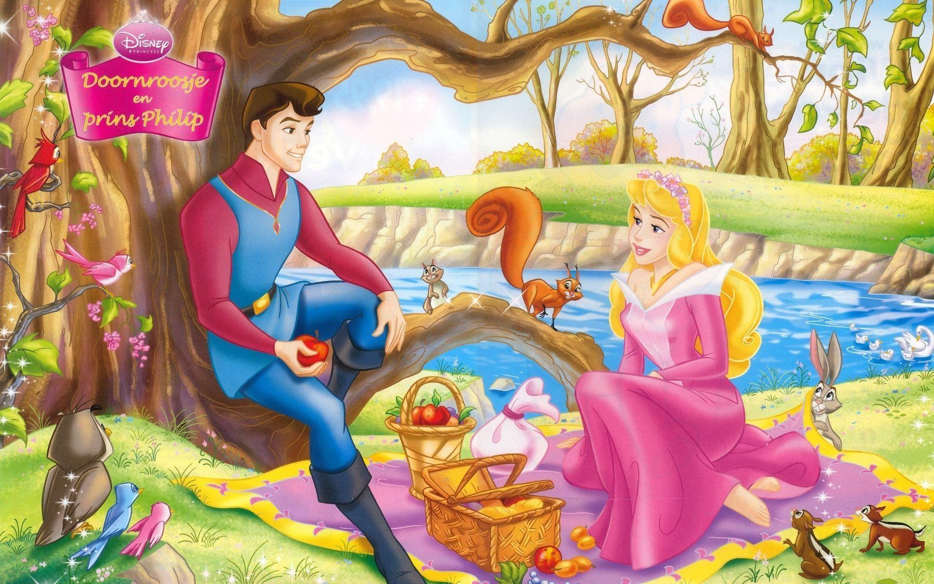Princess Aurora and Prince Philip Couples Wallpaper