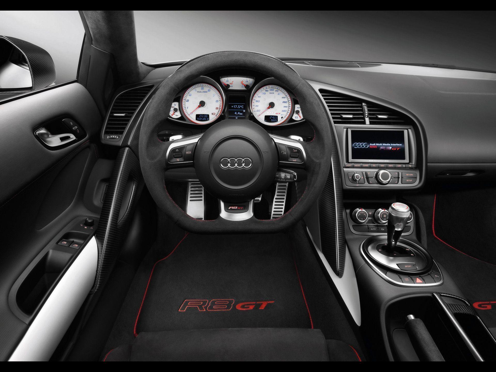 Audi R8 GT Black Interior desktop wallpaper