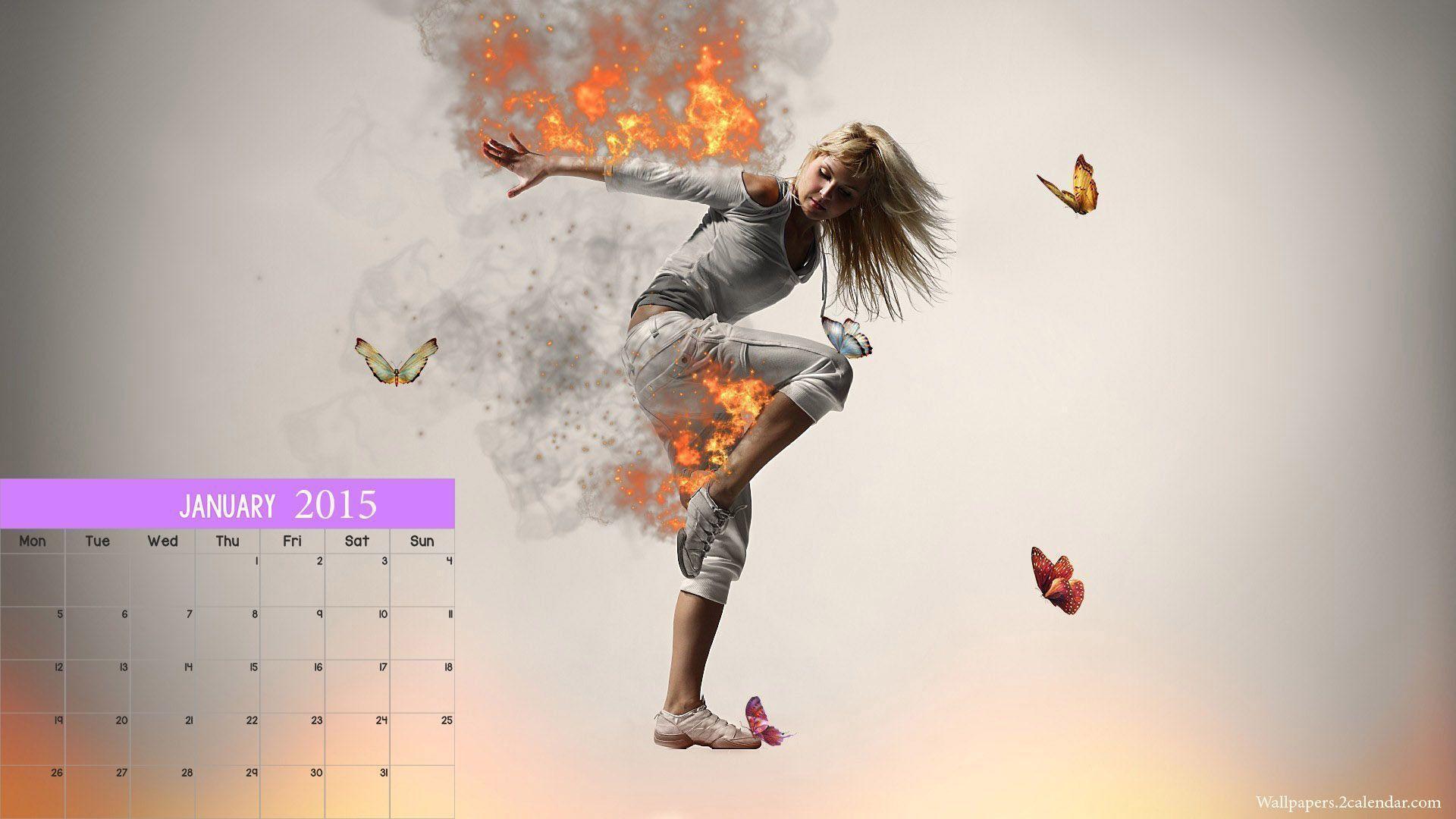 January 2015 Background. Monthly Calendar Wallpaper