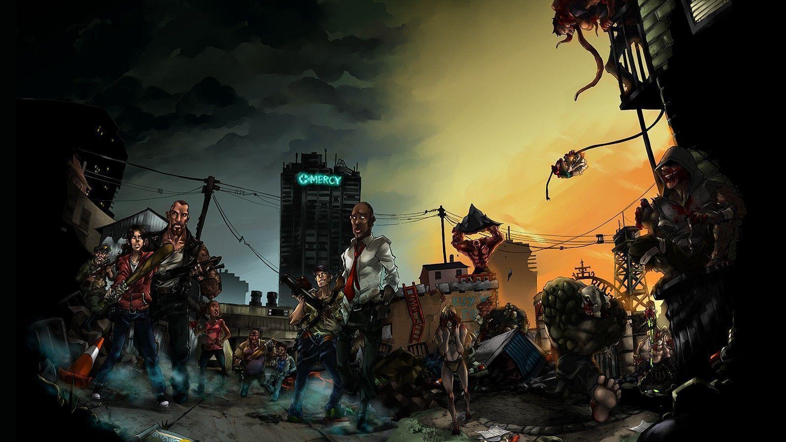 Left 4 Dead L4d Zombies Dark Wallpaper Background