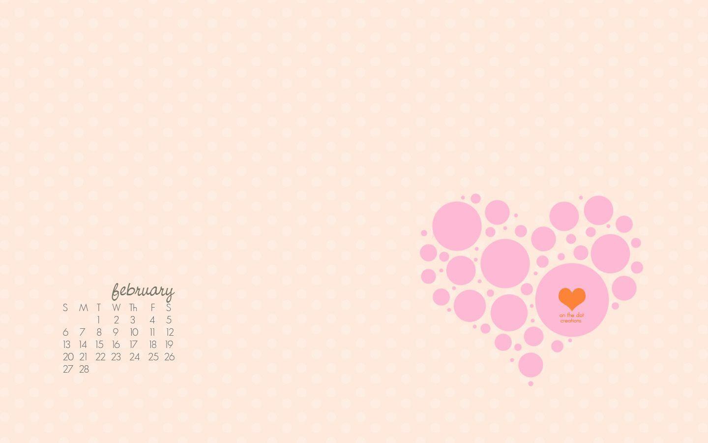 A February 2011 Desktop Wallpaper for You the Dot Creations