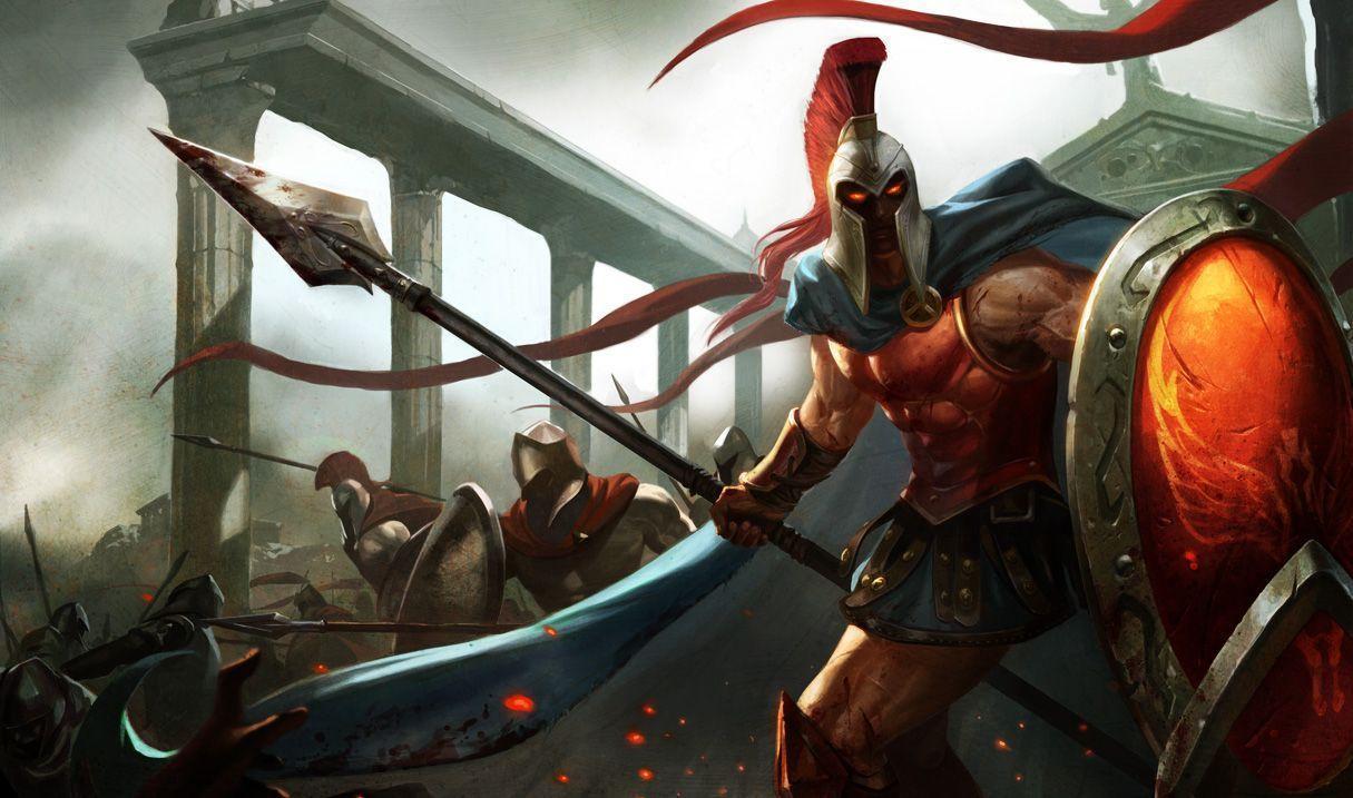 League Of Legends Classic Pantheon Spartan Wal Wallpaper