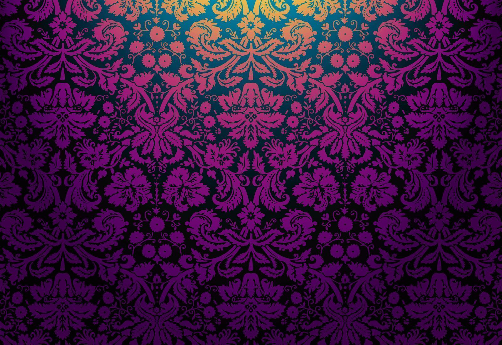 Wallpaper For > Purple Damask Desktop Wallpaper