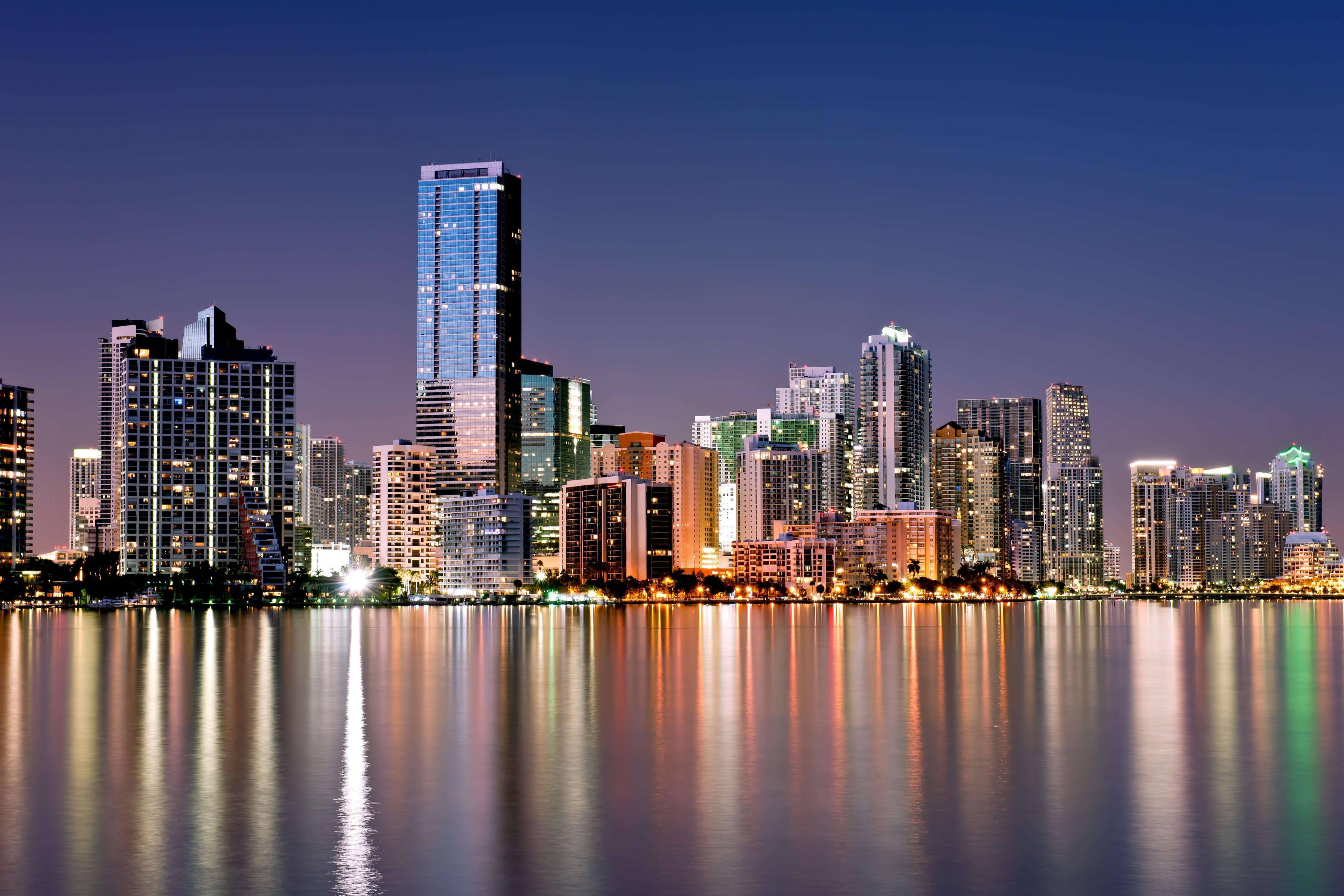 miami skyline, iPhone Wallpaper, Facebook Cover, Twitter Cover, HD