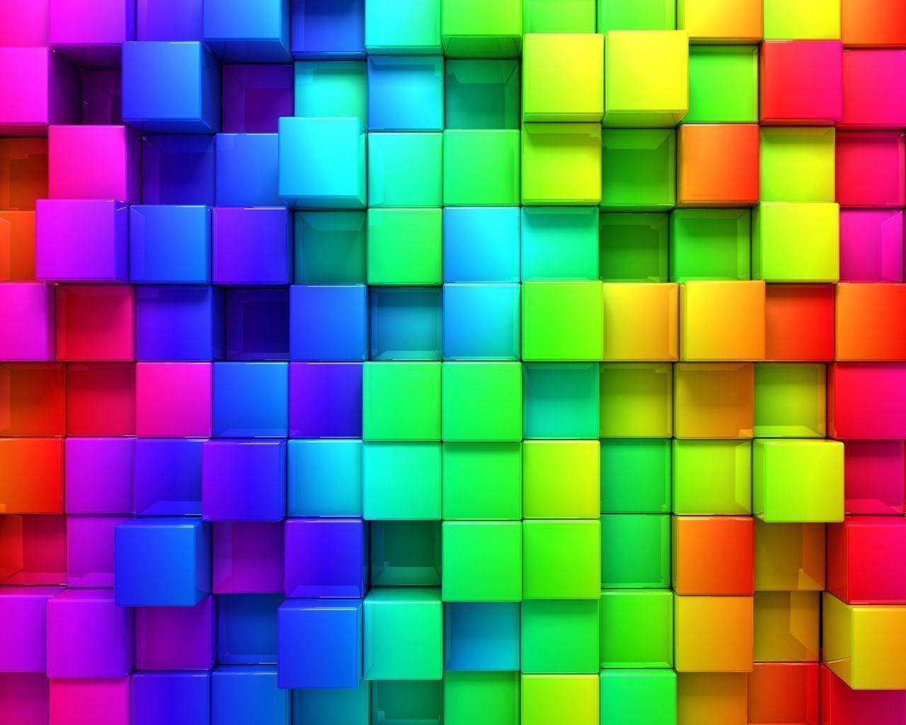 Free 3D Colorful Cubes Background For PowerPoint PPT