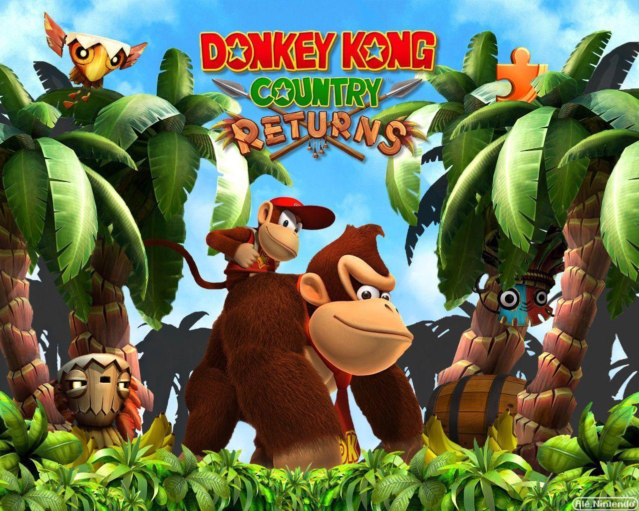 Donkey Kong Wallpaper Donkey Kong Country Returns  Donkey kong Donkey  kong country Donkey kong country returns