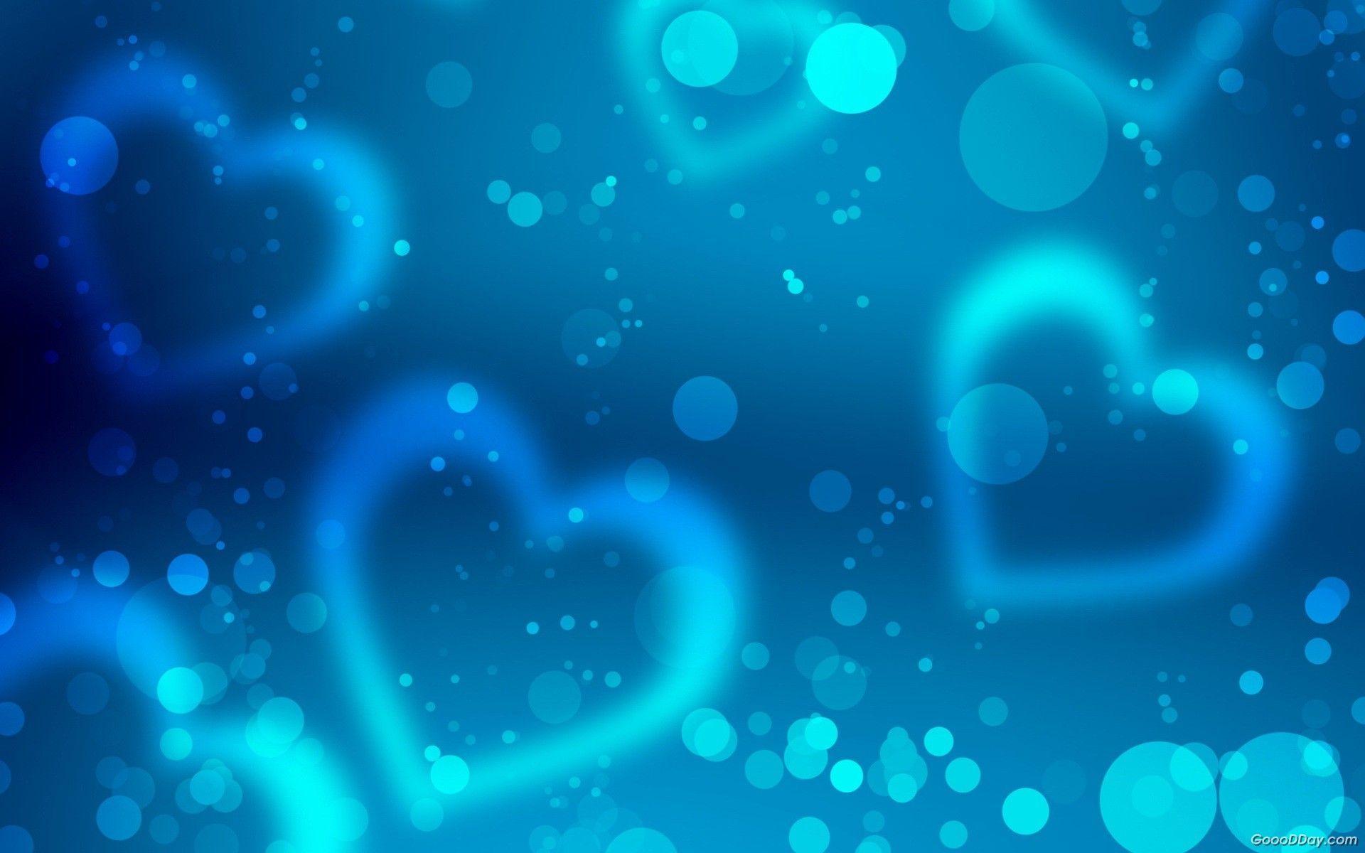 Cute Blue Heart Background 12494 Full HD Wallpaper Desktop