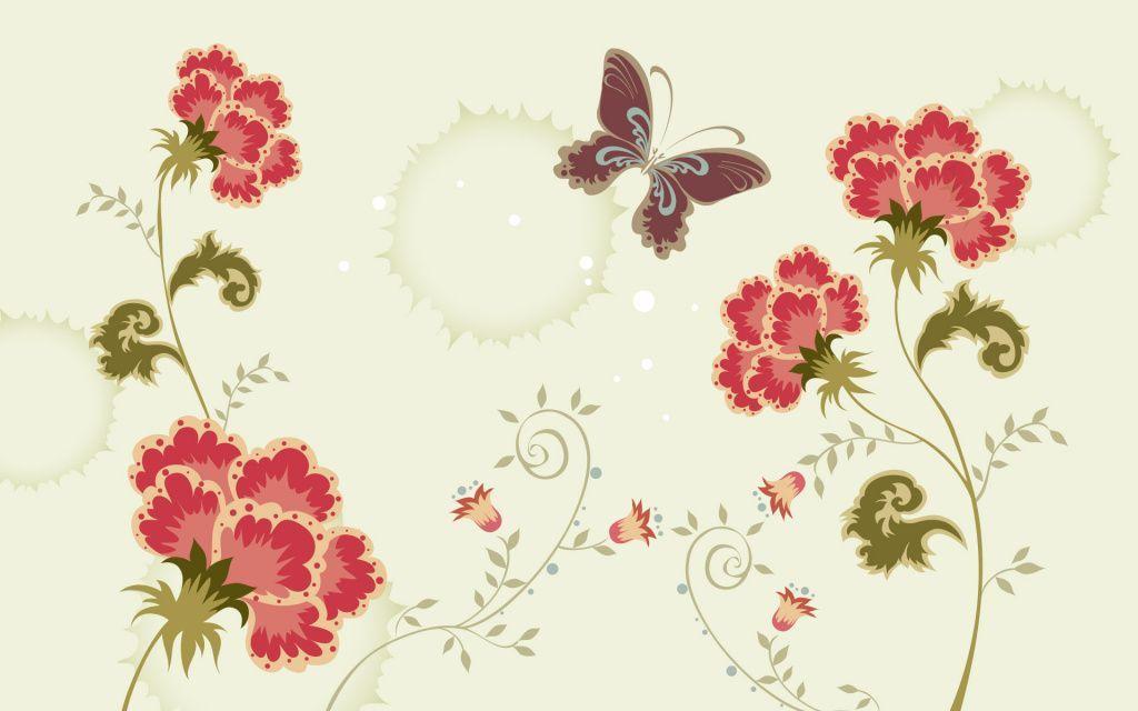 Pix For > Vintage Floral Desktop Background