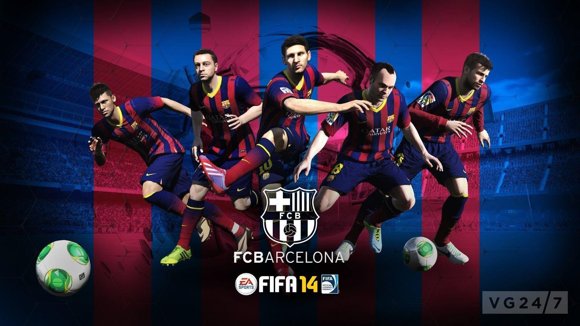 FC Barcelona FIFA football games wallpaper background
