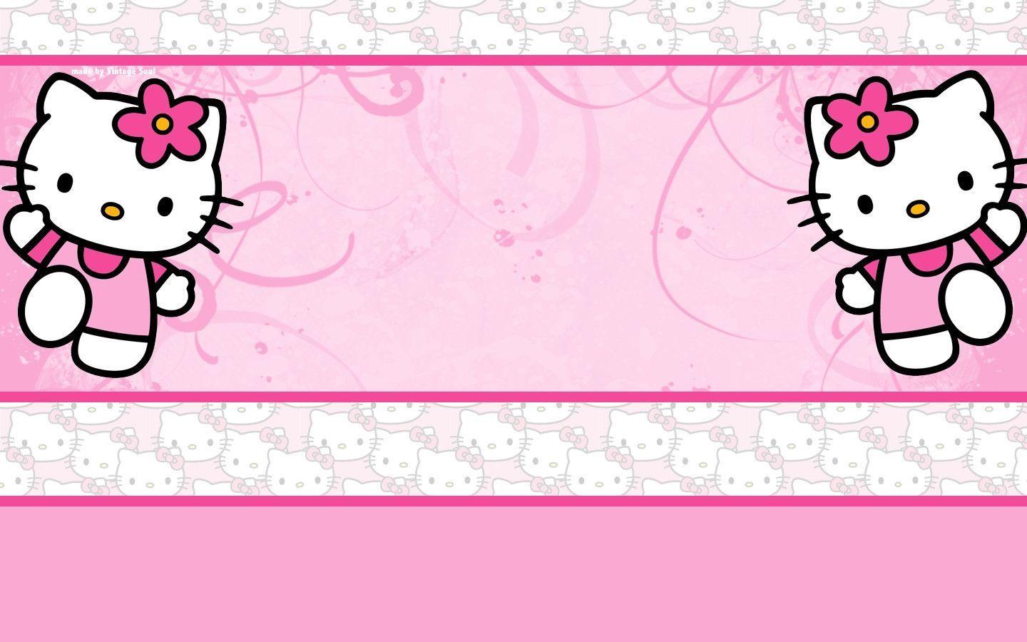 Wallpaper For > Hello Kitty Background Pink