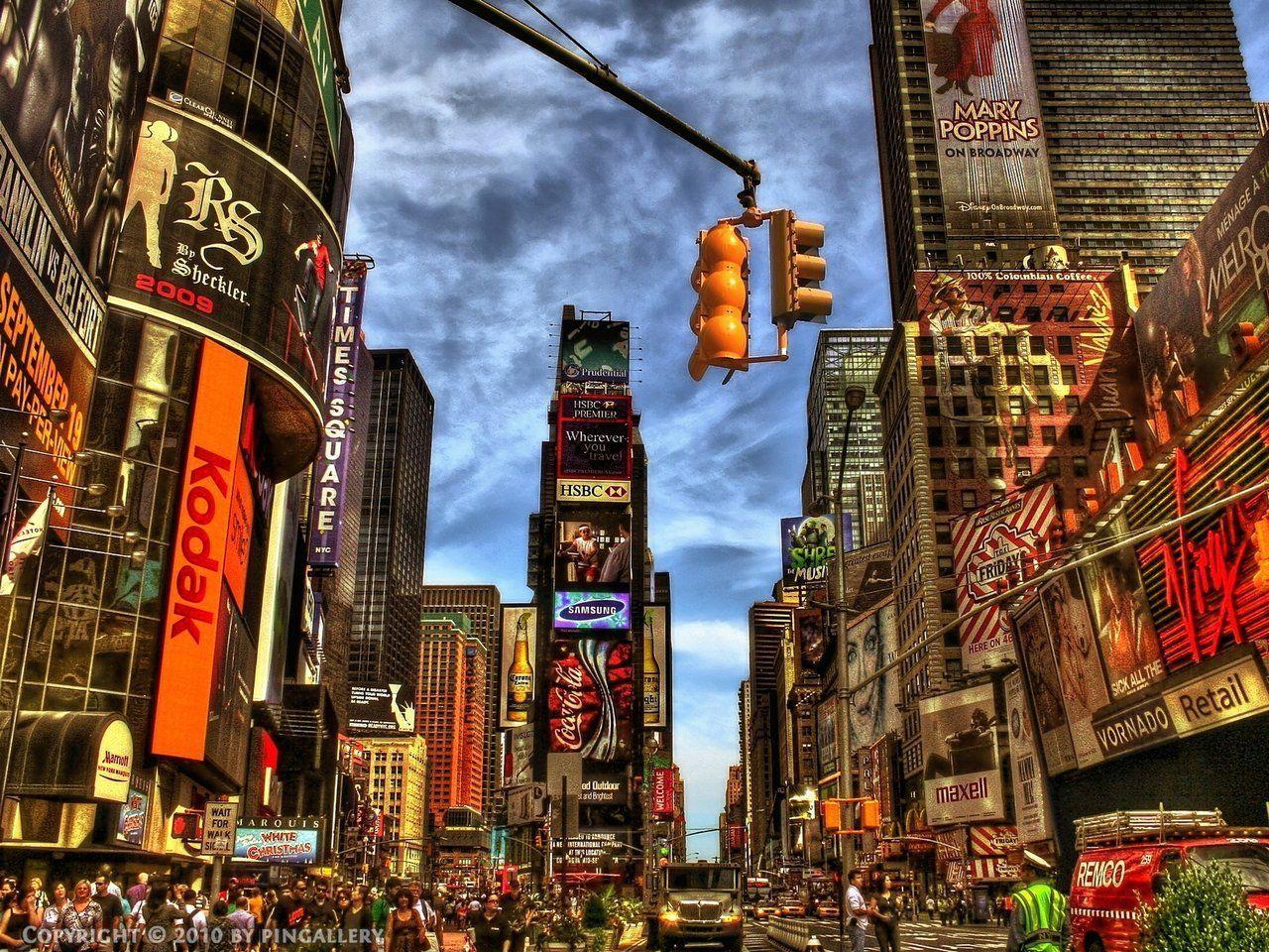 image For > Times Square Wallpaper Black And White