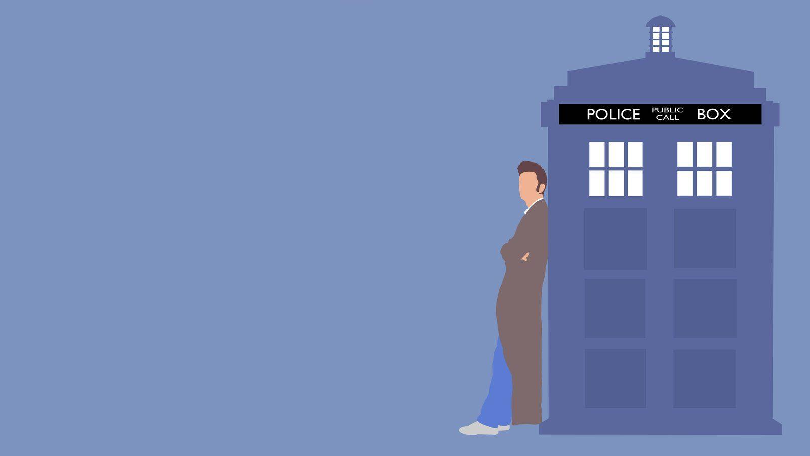 More Like The 10th Doctor and his TARDIS Wallpaper