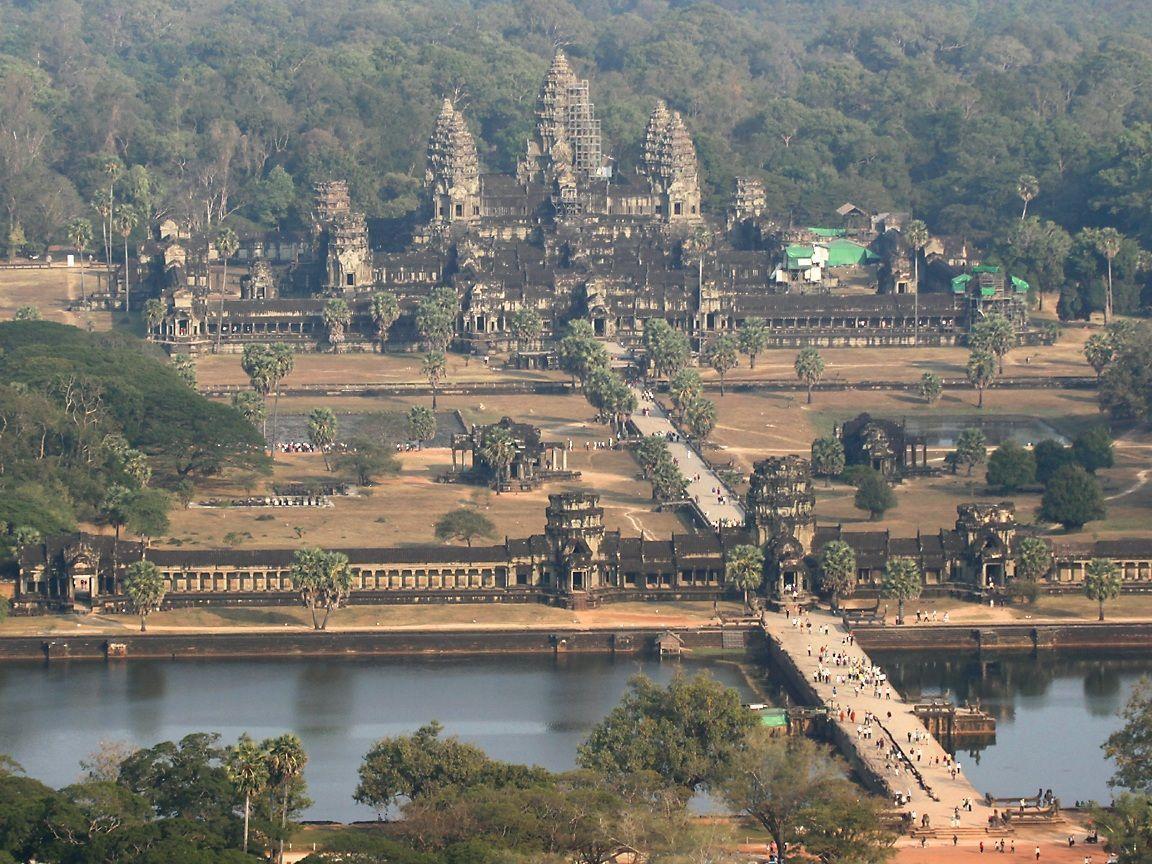 Overlooking Angkor Wat In Cambodia Travel photo and wallpaper