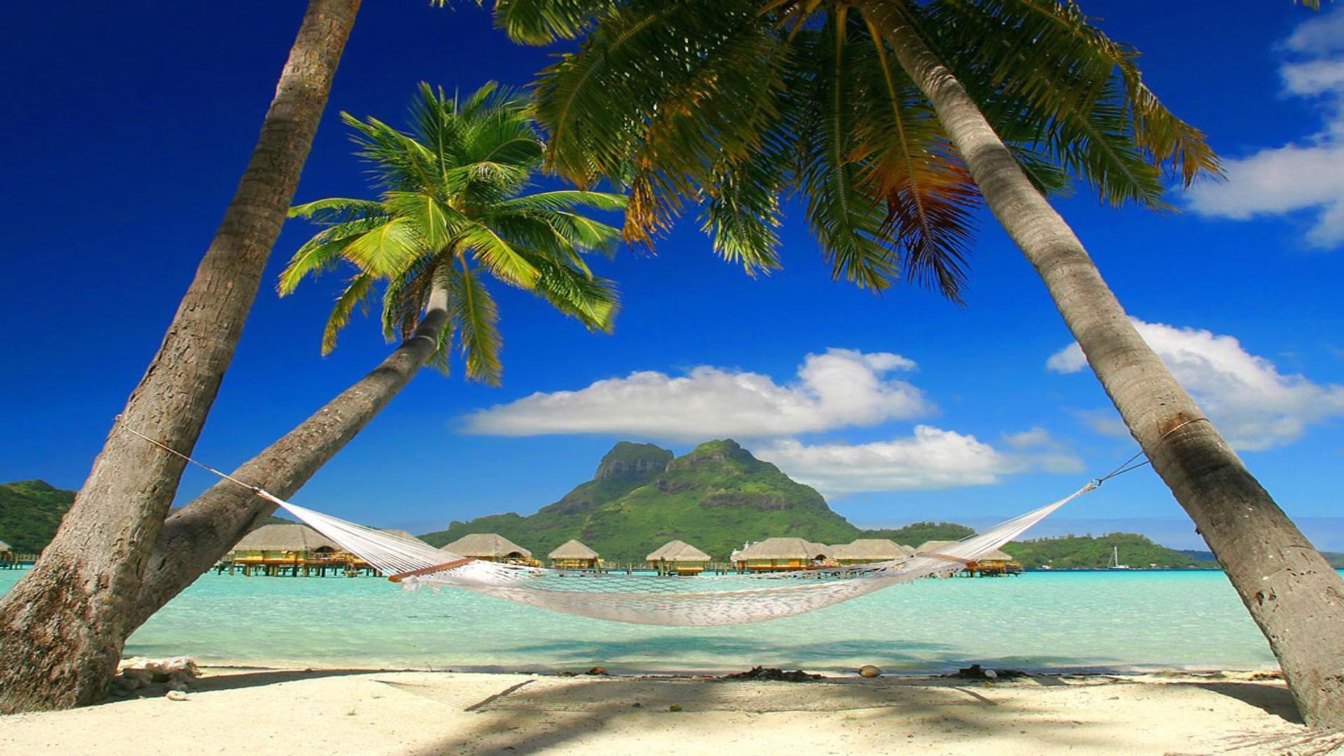 Tropic Bora Bora French Polynesia island from dreams free desktop
