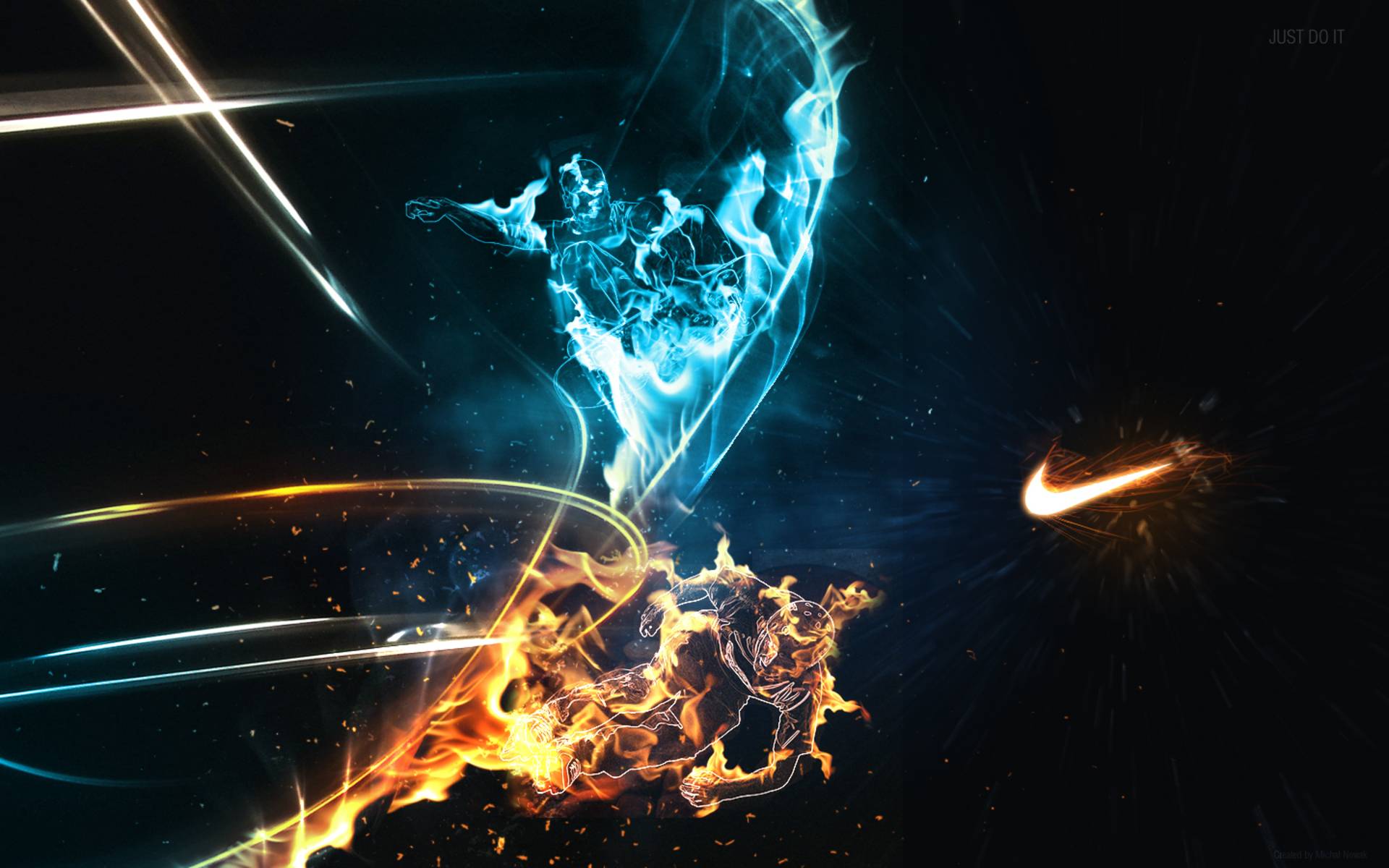 Nike Fire and ice wallpaper and image, picture, photo
