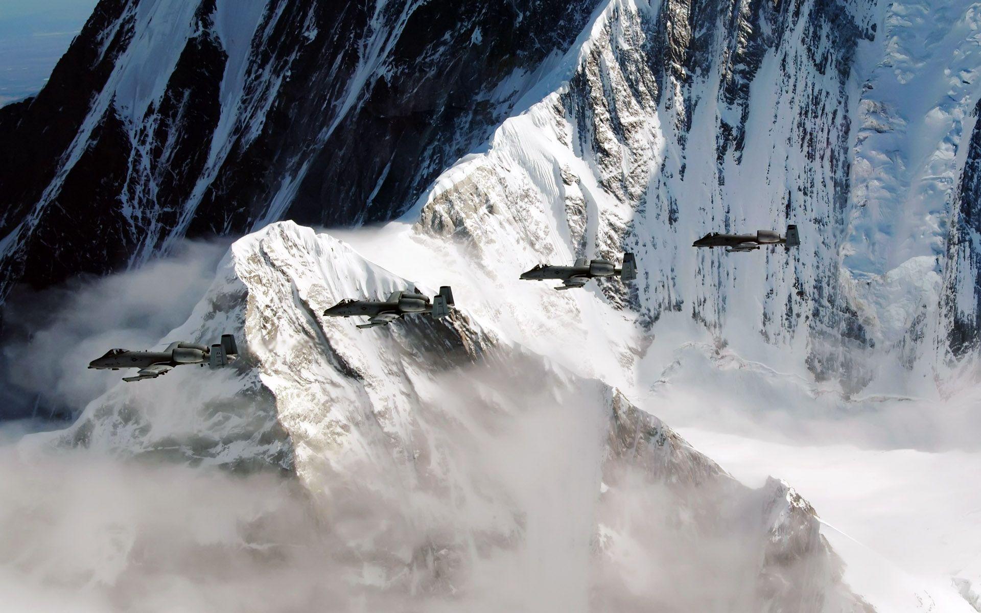 A 10 Thunderbolt IIs fly over the Pacific Alaska Wallpaper. HD