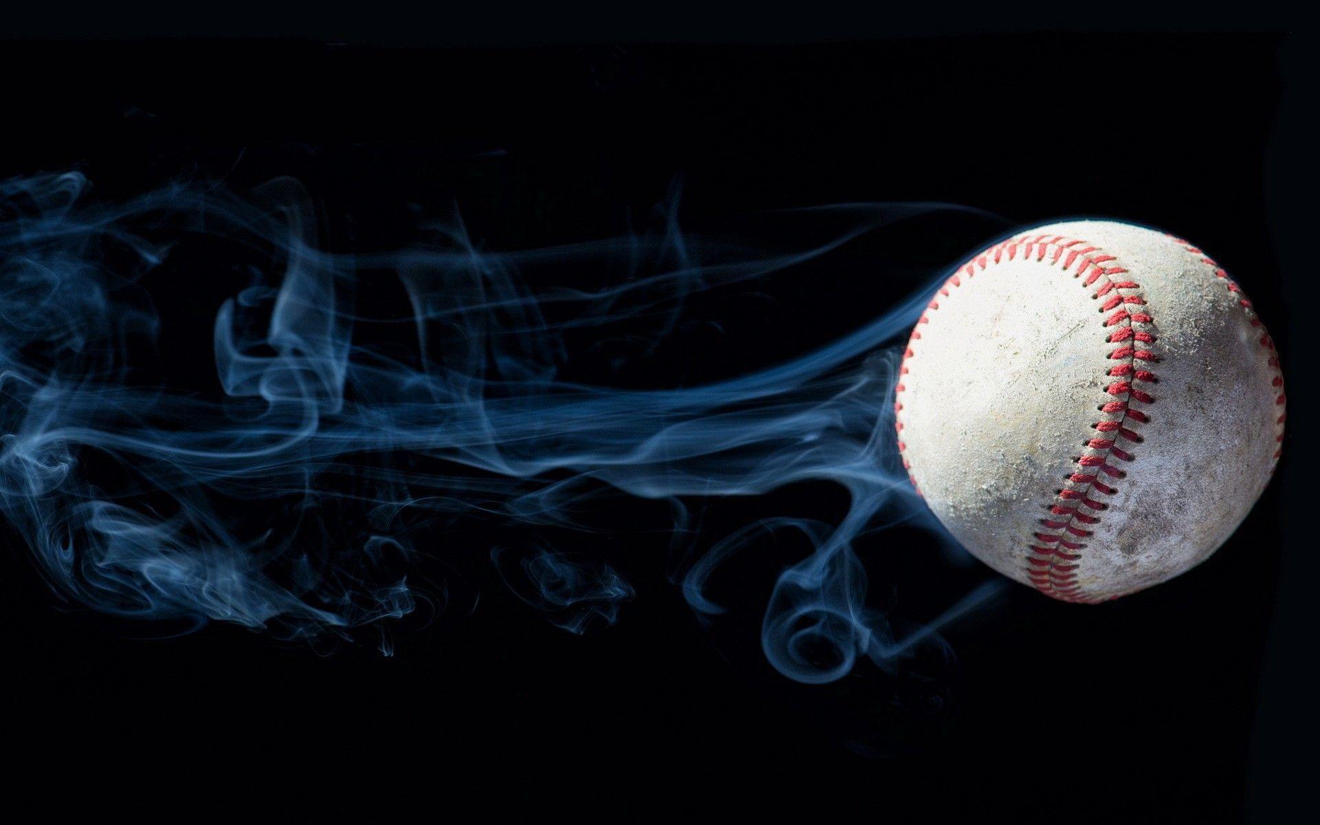 Baseball Smoke Ball Wallpaper Wide or HD