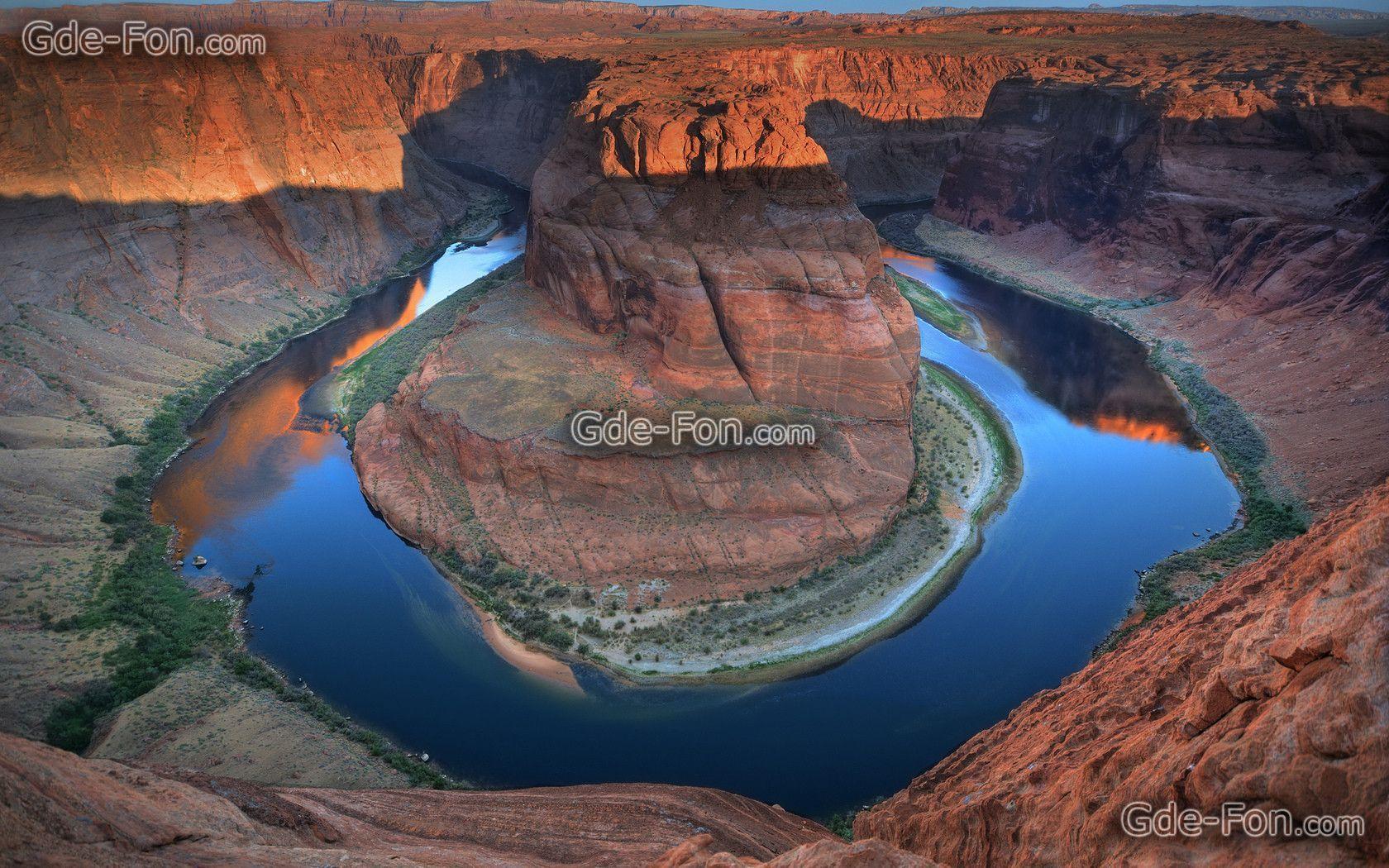Download wallpaper nature, Glen Canyon, Colorado River, horseshoe