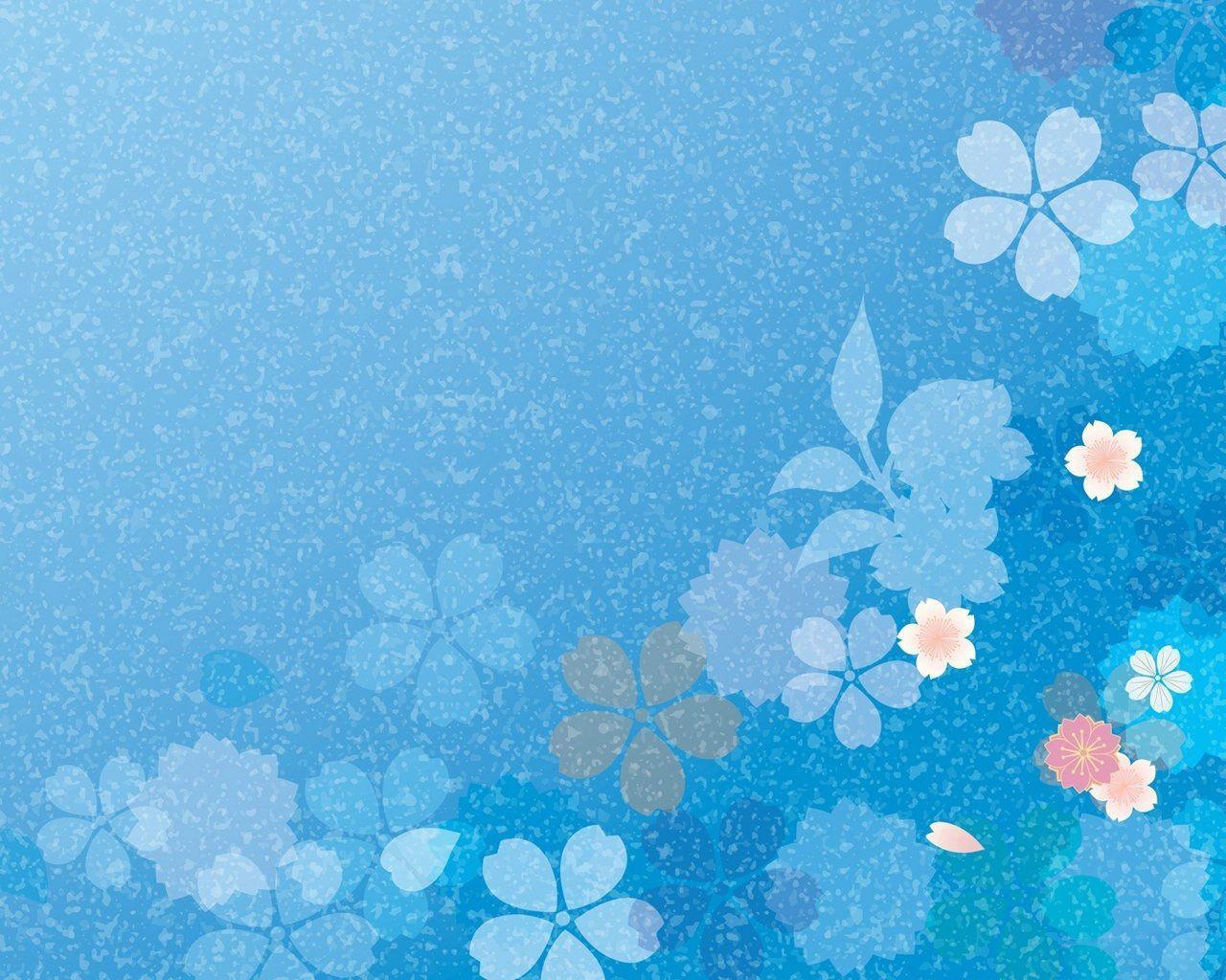 Wallpaper For > Blue Flower Tumblr Background