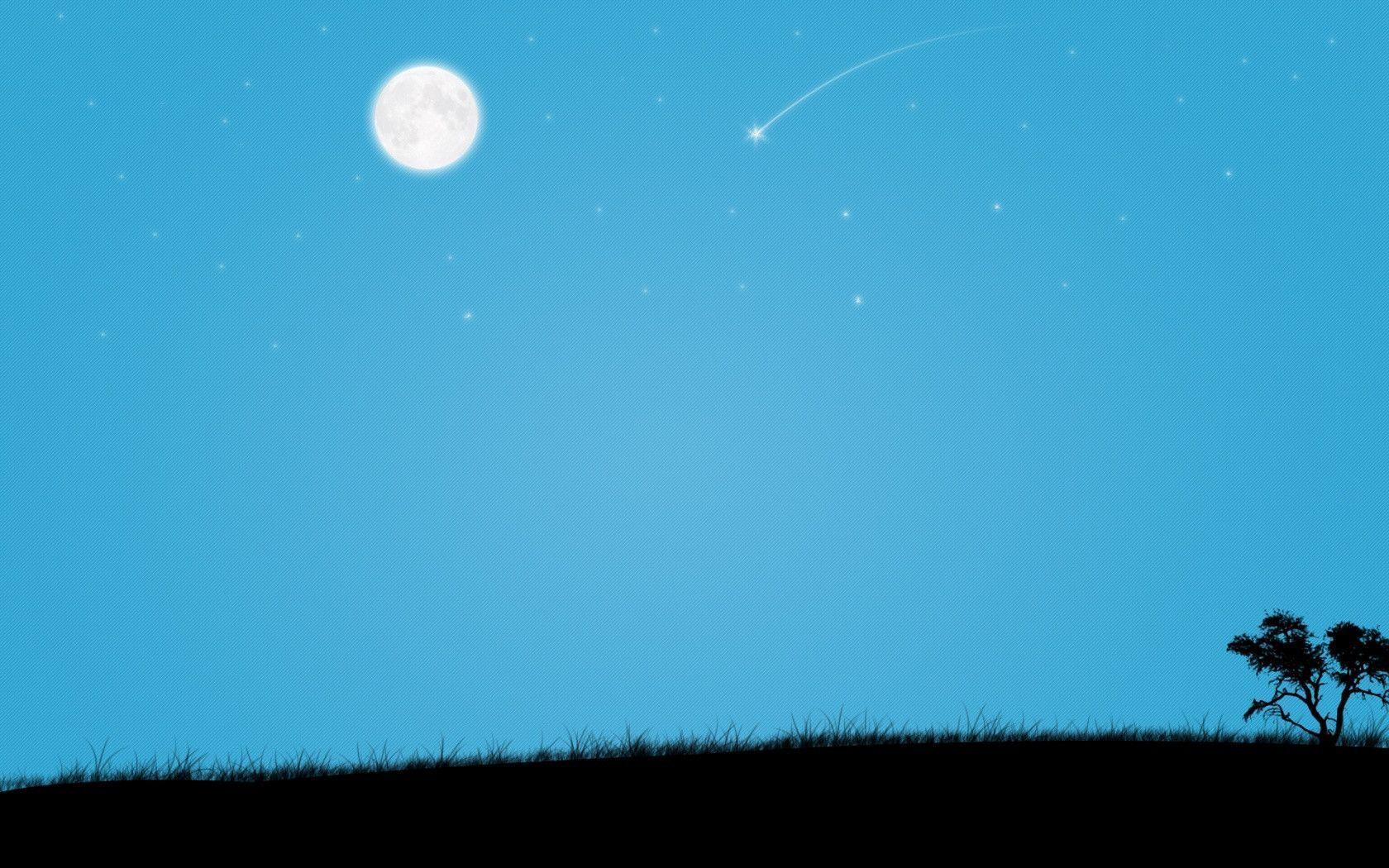 Dark Scenery Blue Wallpaper