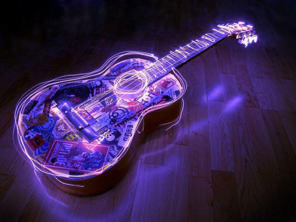 Cool Purple Guitar HD Wallpaperhotos