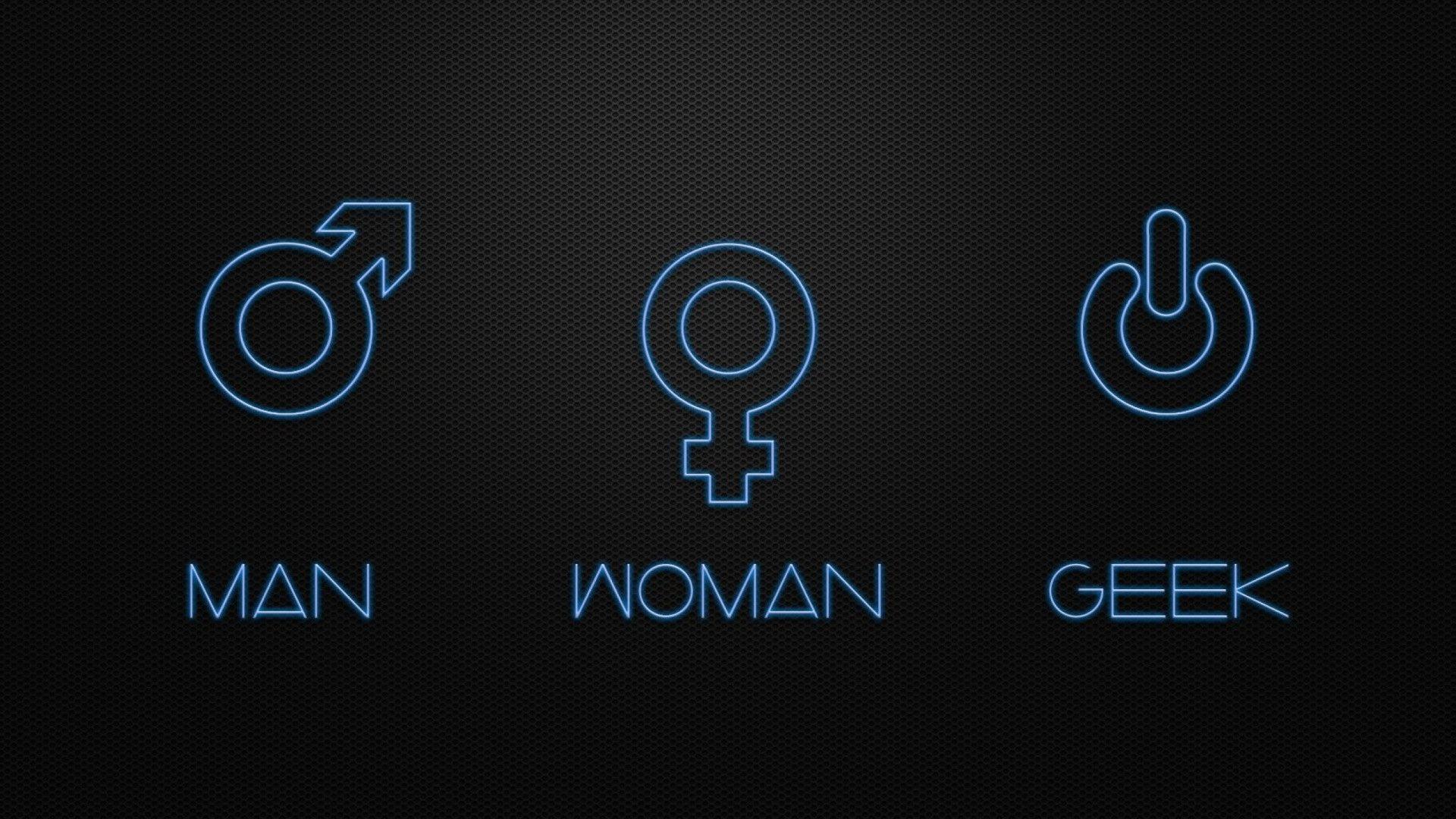 Man Woman Geek wallpaper