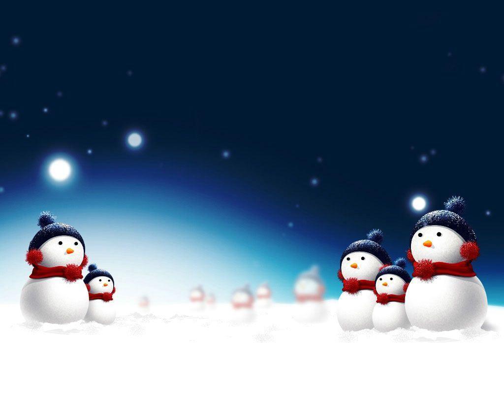 Christmas Snowman Wallpaper