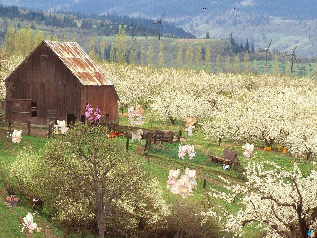 3D springtime wallpaper