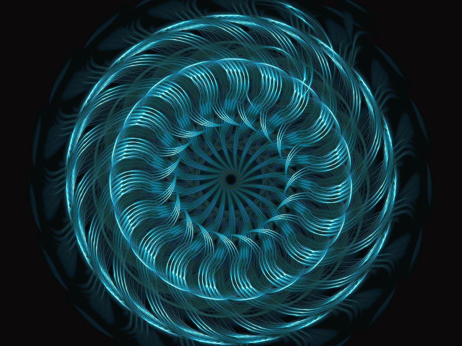 Cyrcle Blue Rotation 3D Abstract Wallpaper Wallpaper