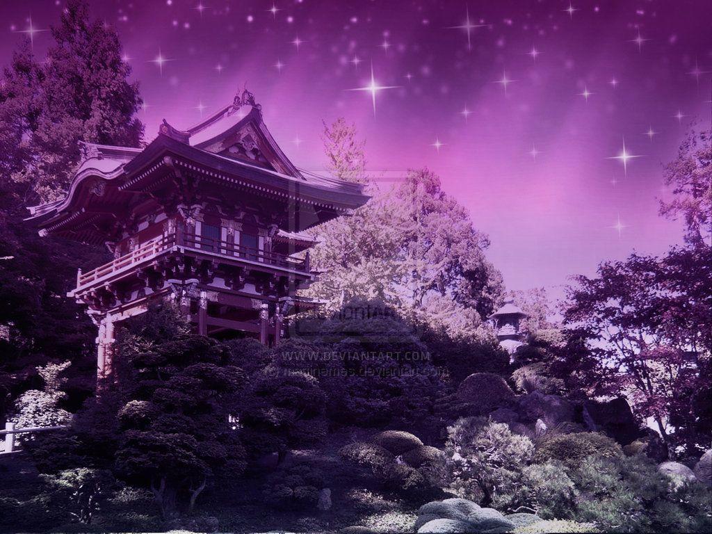 Wallpapers For > Japanese Garden Wallpapers Night