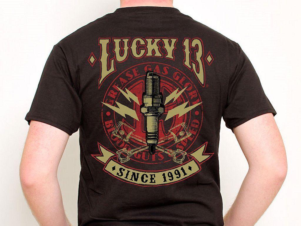 Lucky 13. Amped Piston T Shirt