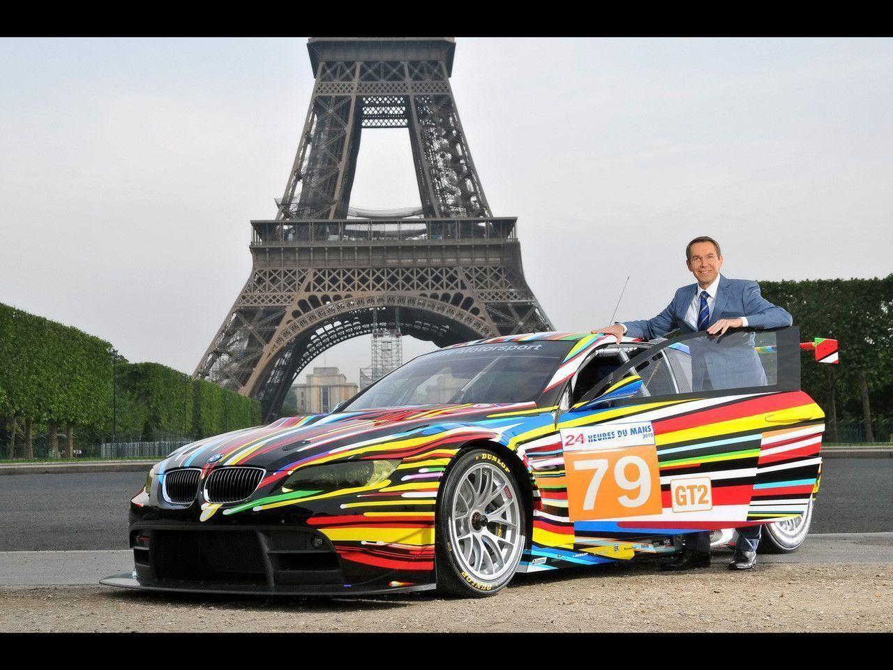 BMW M3 GT2 Art Car by Jeff Koons Koons at Tour Eiffel