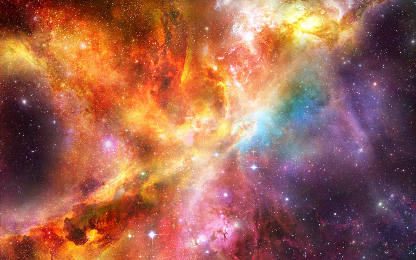 Wallpaper For > Colorful Nebula Background