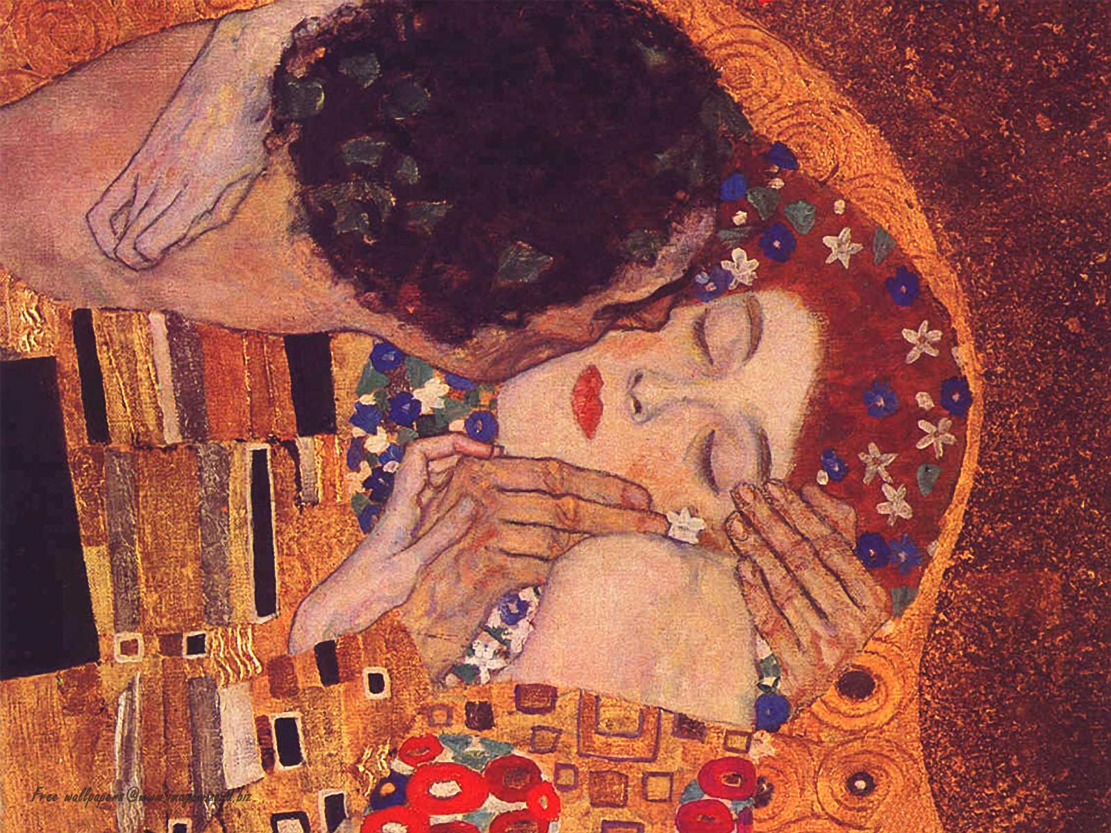 Wallpaper Gustav Klimt The Kiss. starfruit flavor tasters