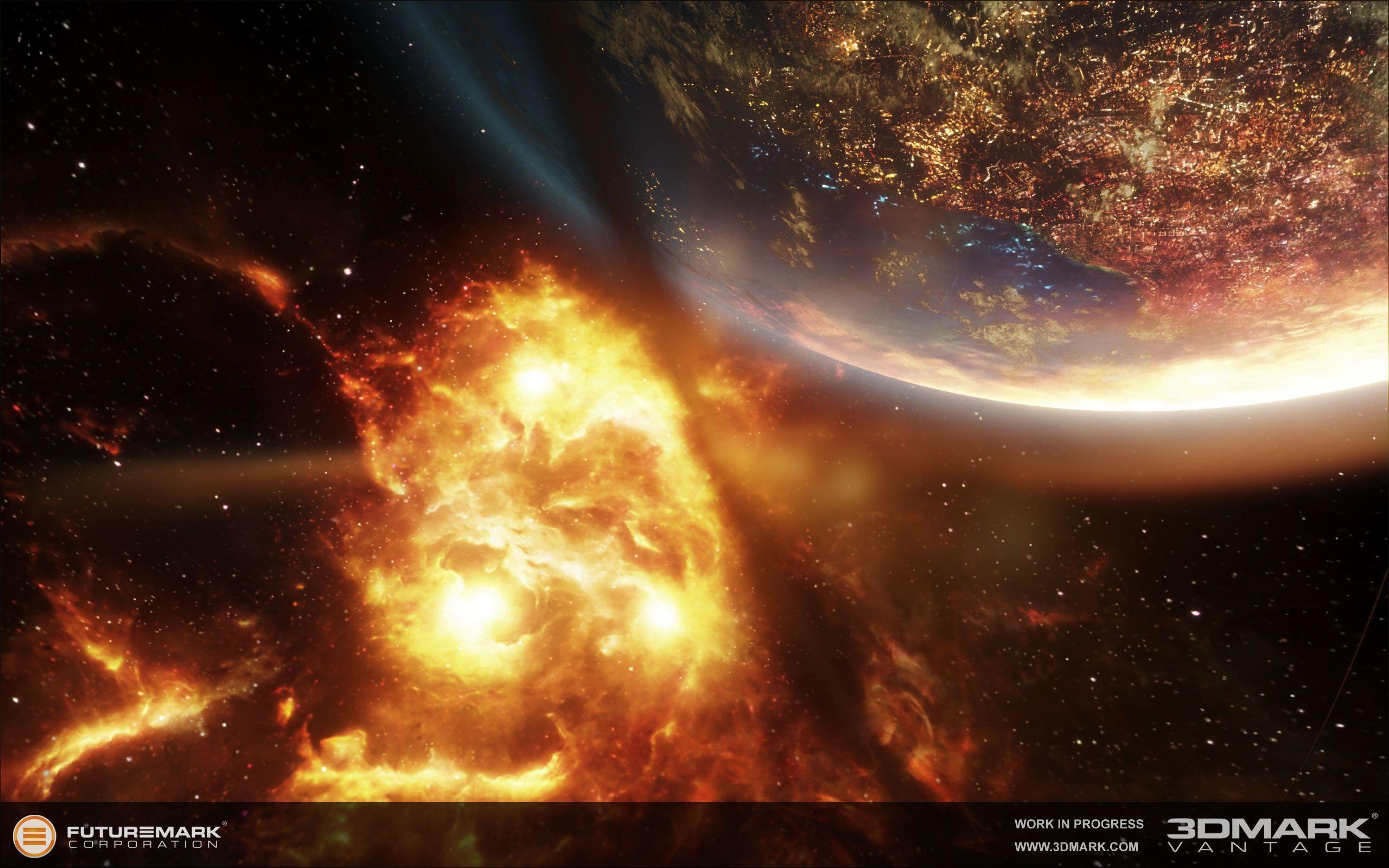 Planets Explosion Wallpaper and