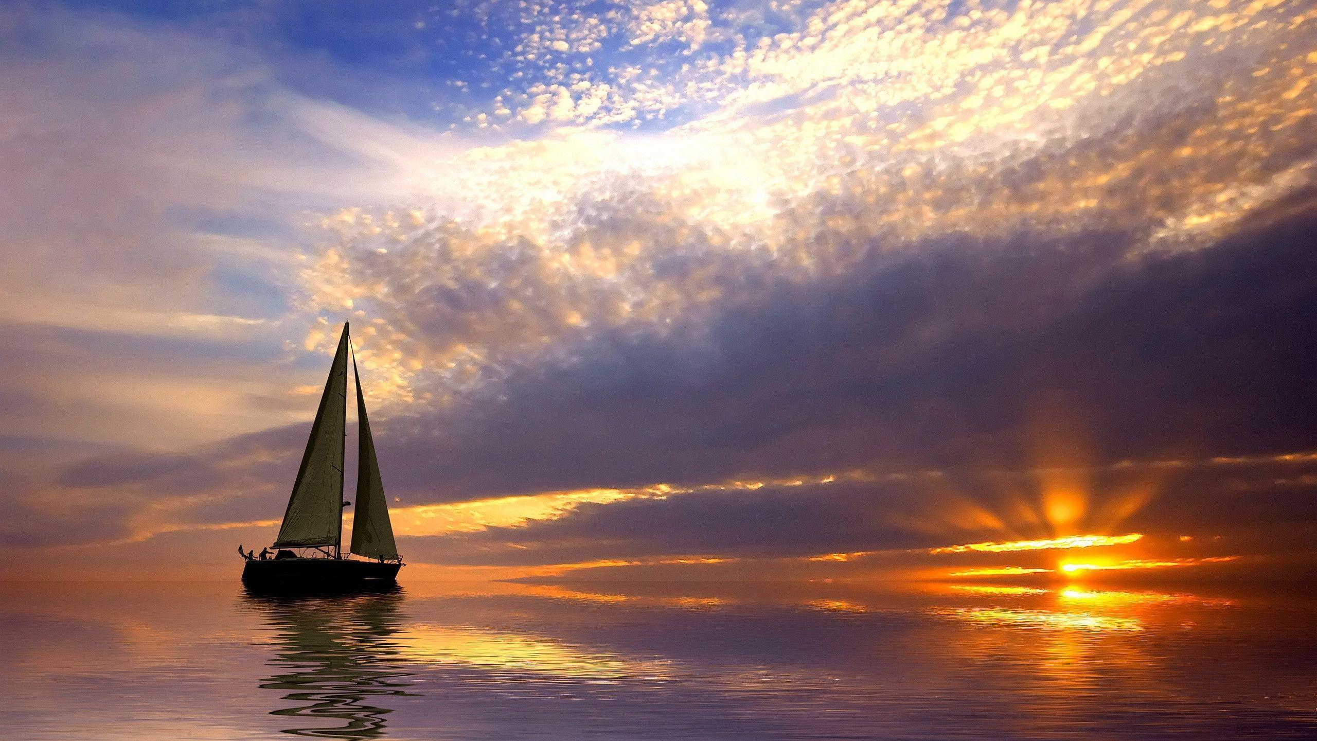 Sailing Sunrise Wallpaper