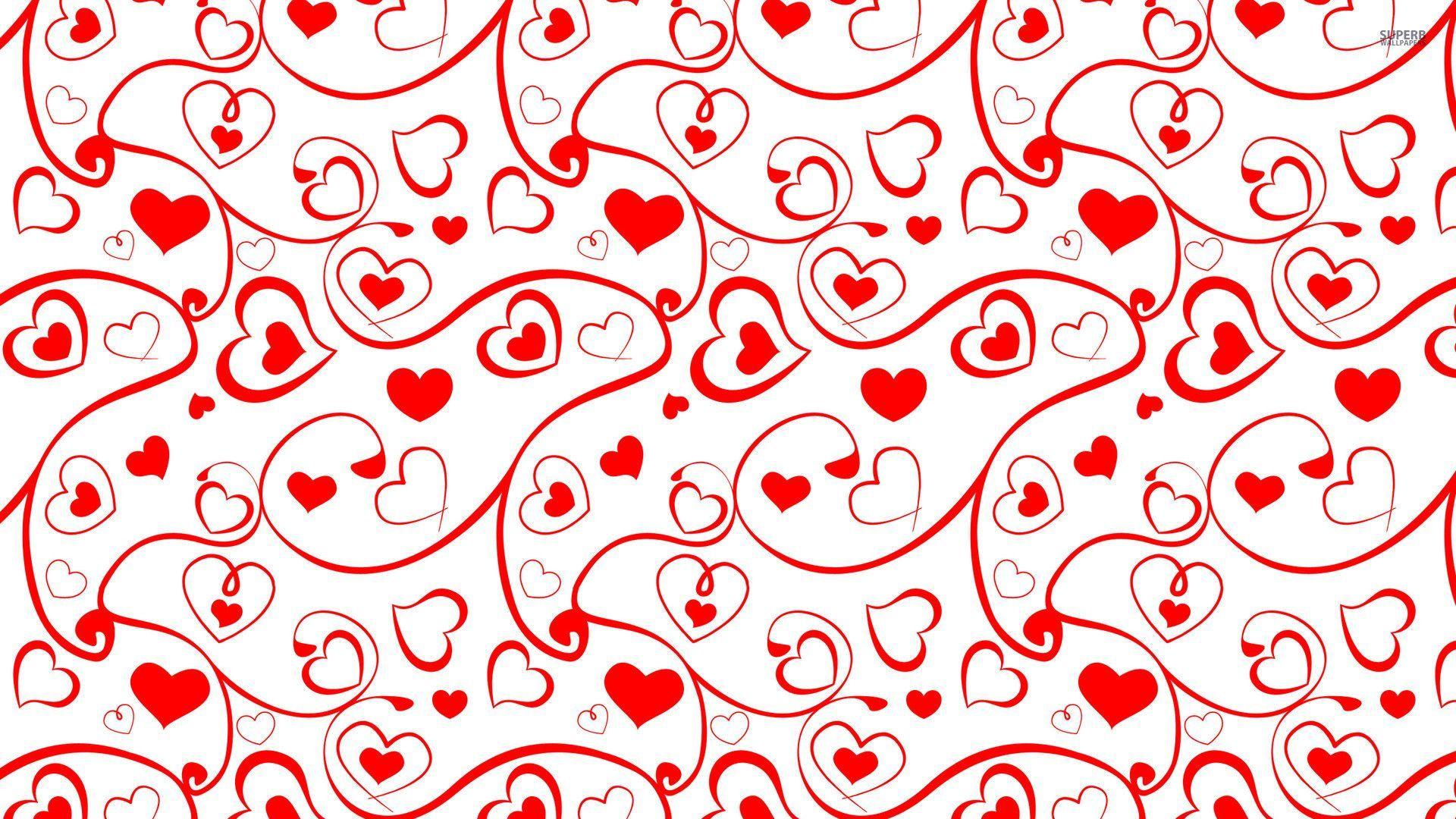 Heart and swirl pattern wallpaper wallpaper - #