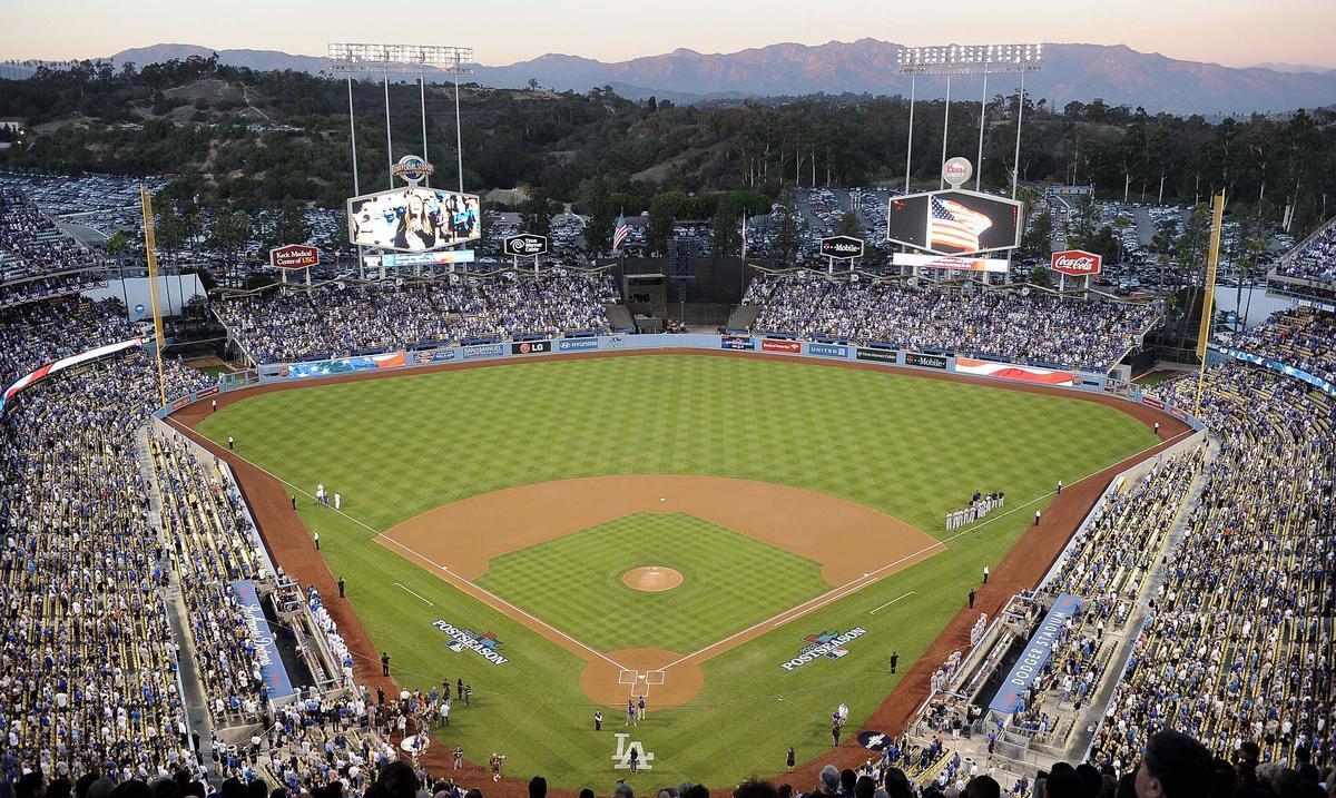 Baseball Wallpaper. Dodgers Stadium Sunset HD. Guemblung