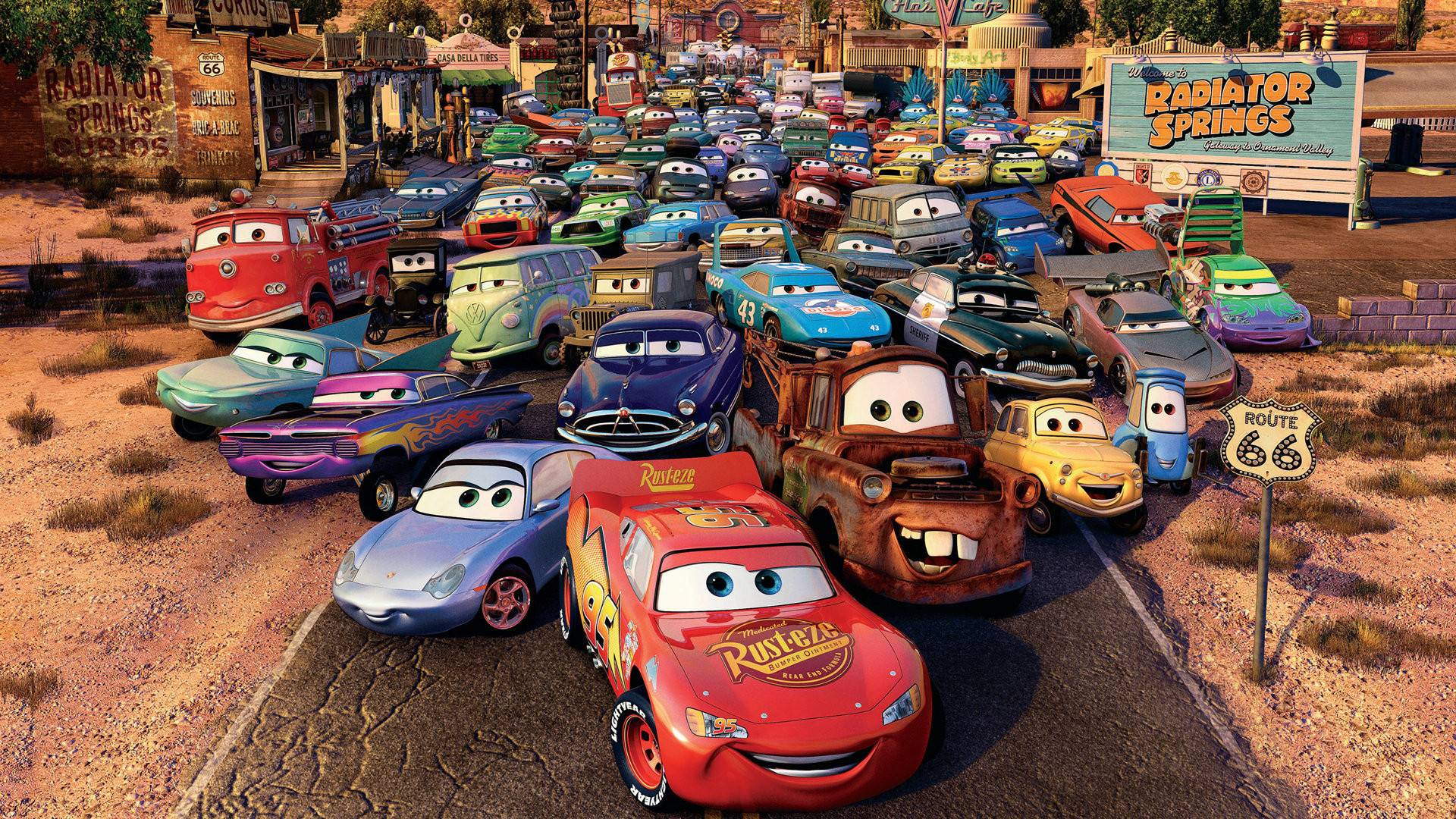 Lightning Mcqueen And Mater Cars X Wallpaper With 1920x1080