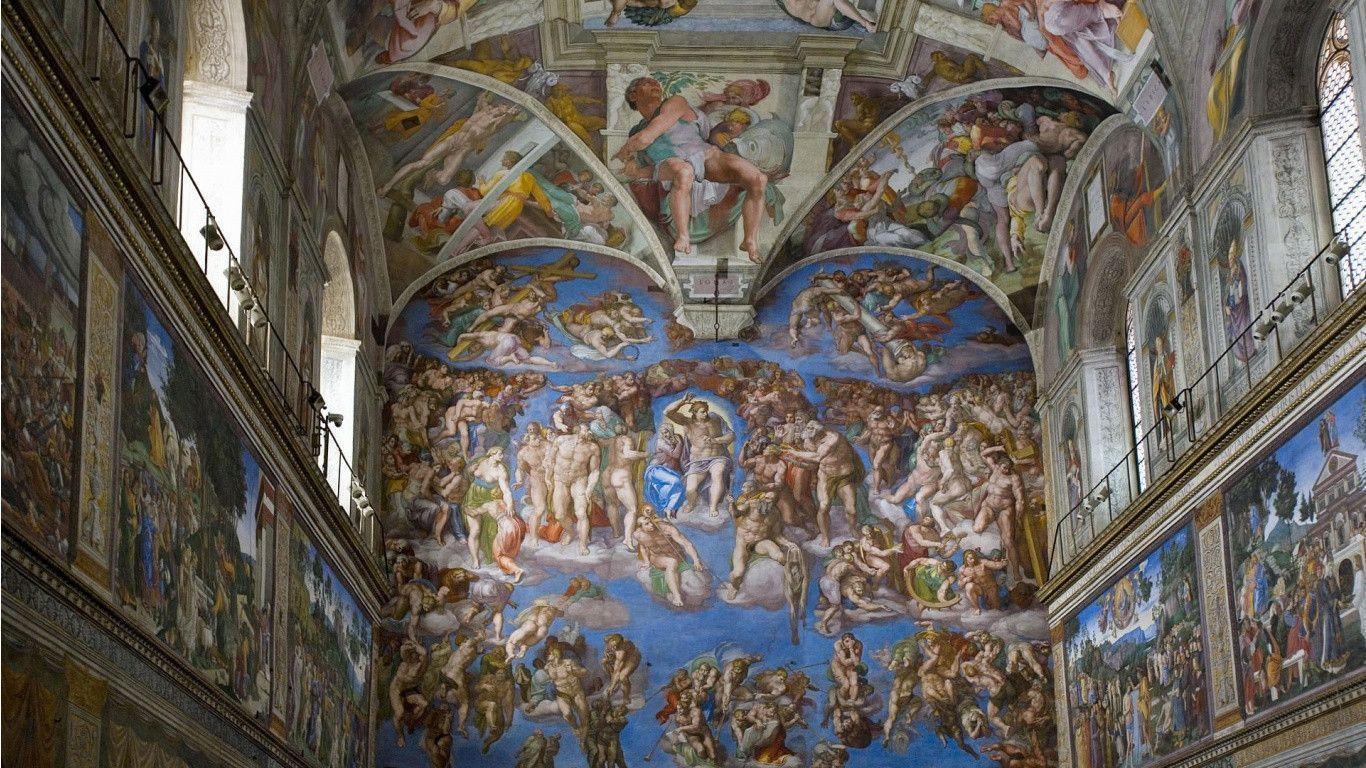 Sistine Chapel Vatican Museum Rome Italy Wallpaper
