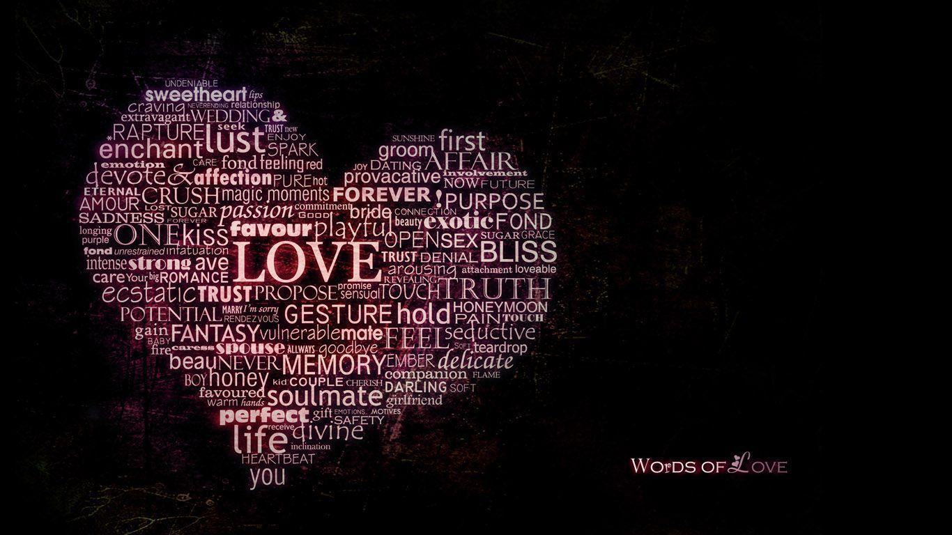 Words Of Love Desktop Wallpaper