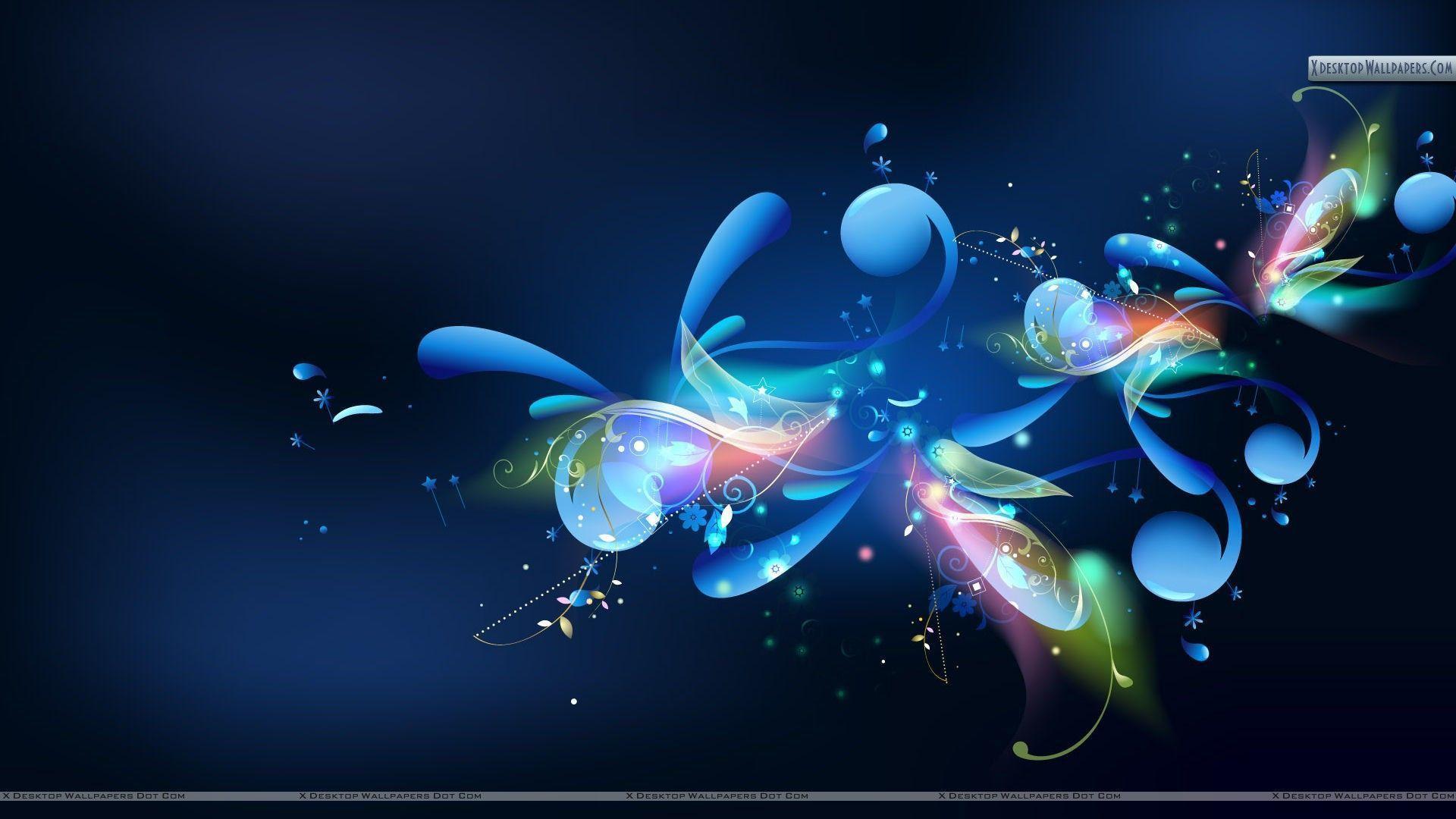 Blue Cool Sparkly Abstract PPT Background