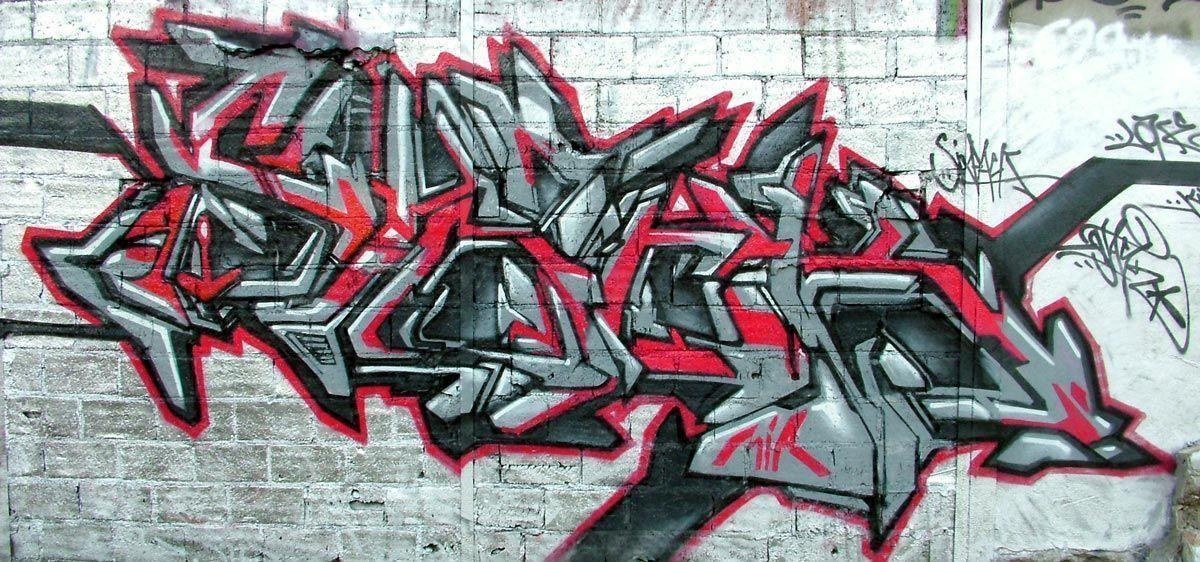 Red Silver graffiti / Graffiti / Red / Grey / 2005 / Letters