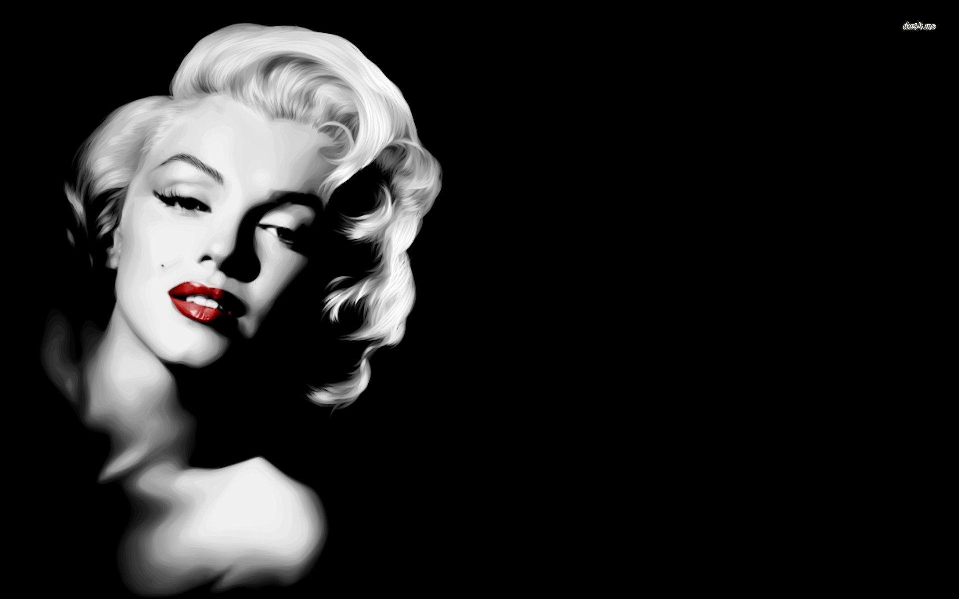 Marilyn Monroe Black and White Picture HD Wallpaper
